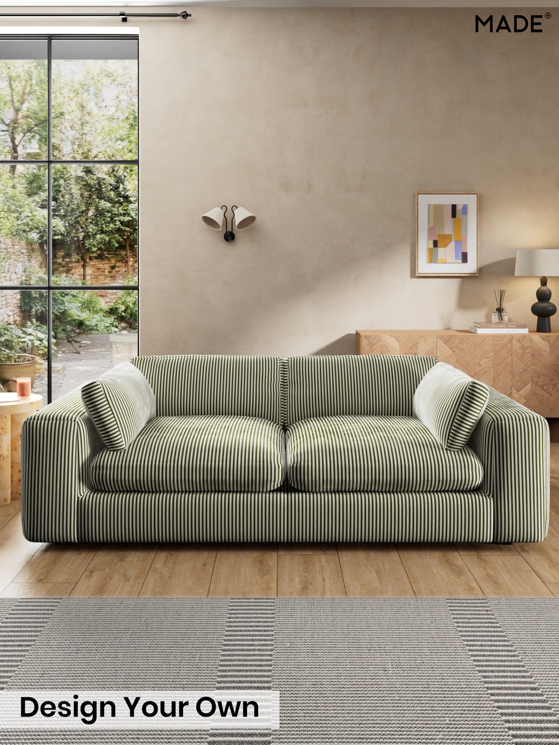 Velvet Stripe/Olive Green - Alec By Made