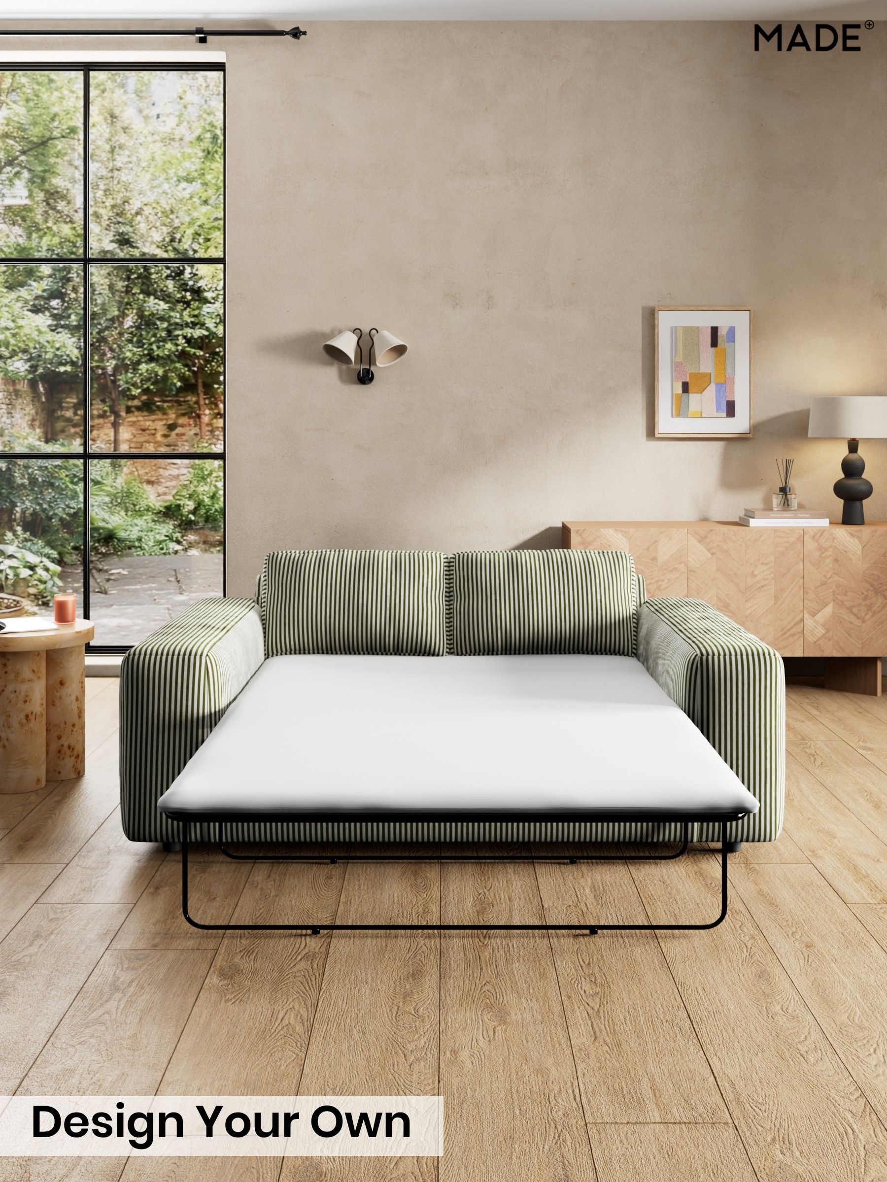 Velvet Stripe/Olive Green - Alec By Made