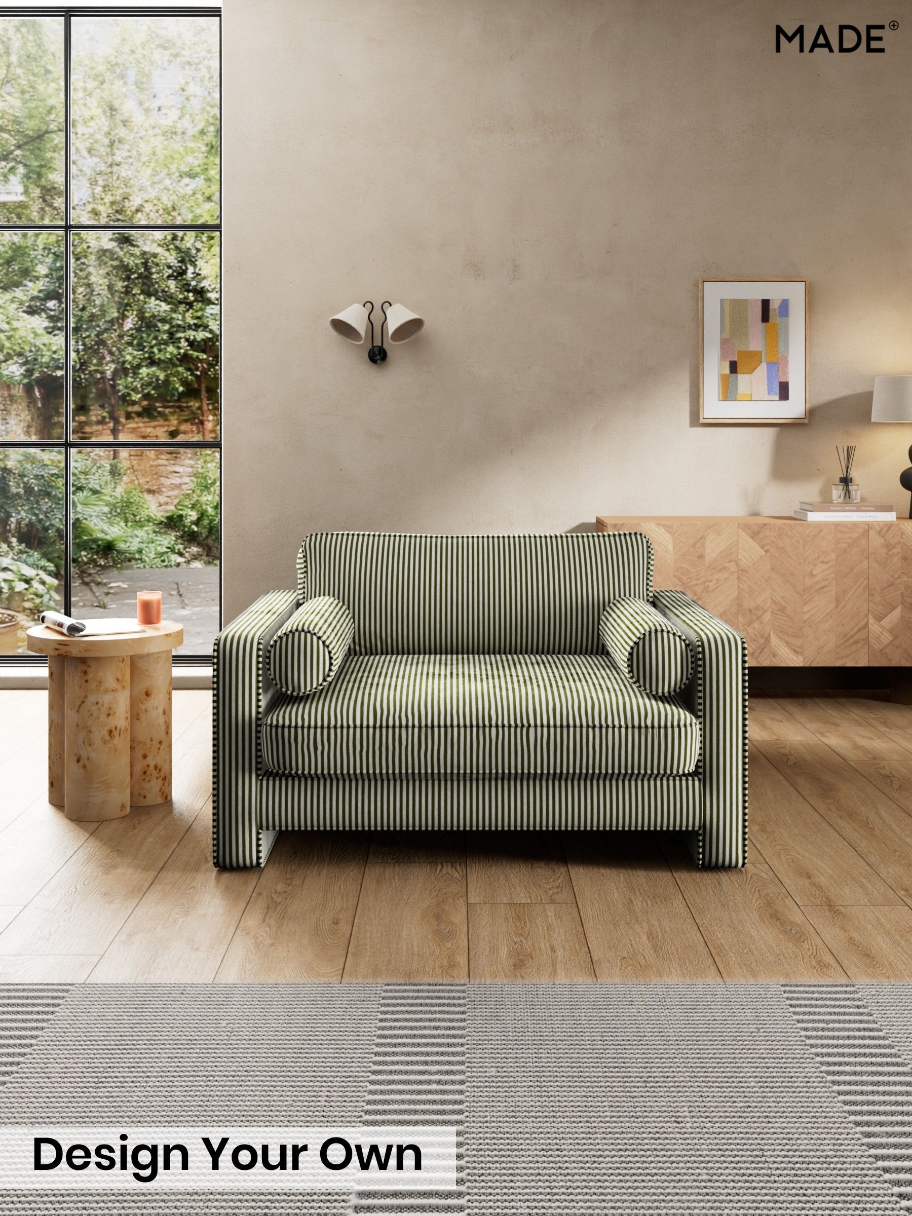 Velvet Stripe/Olive Green - Holloway By Made