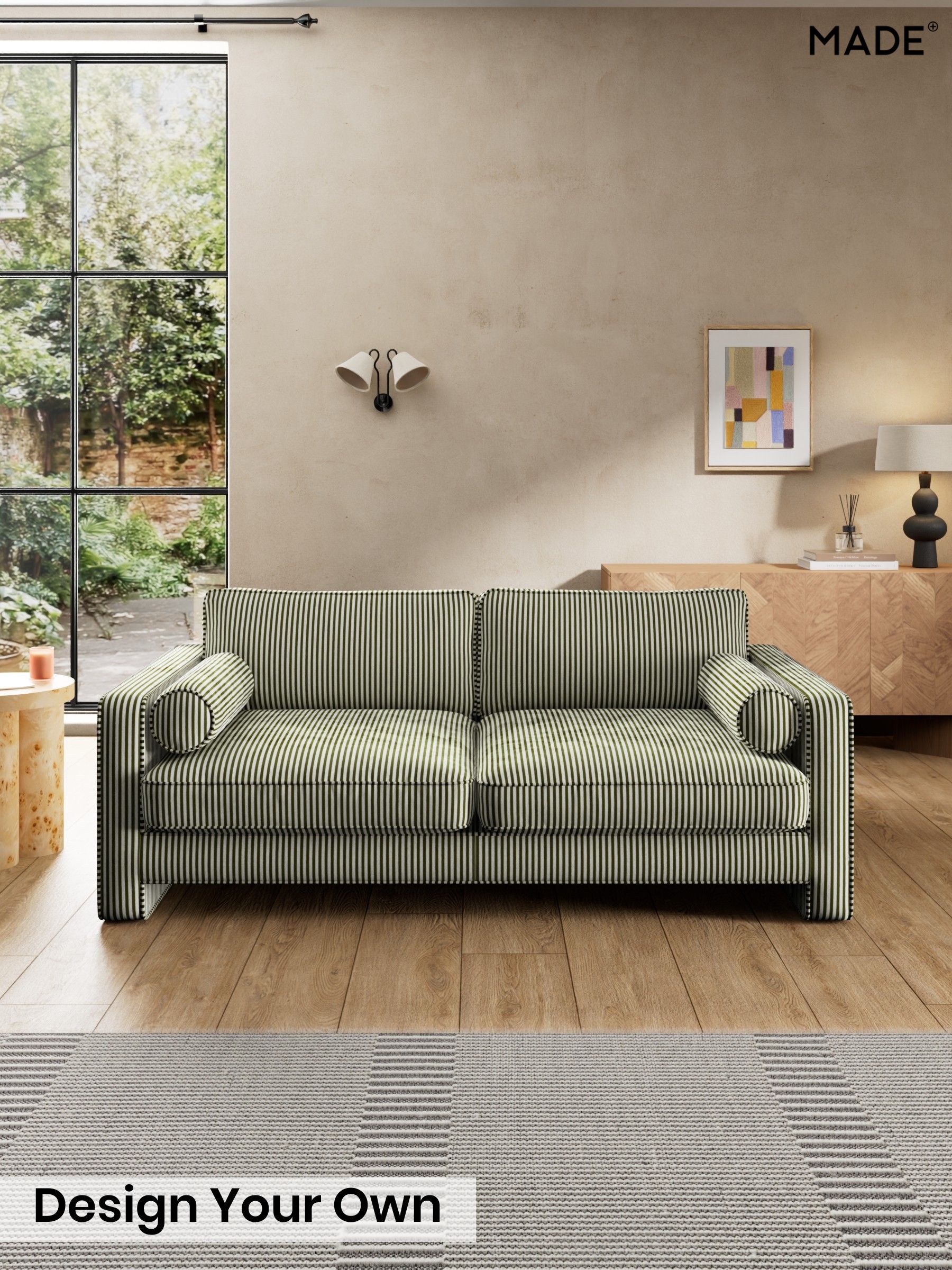Velvet Stripe/Olive Green - Holloway By Made