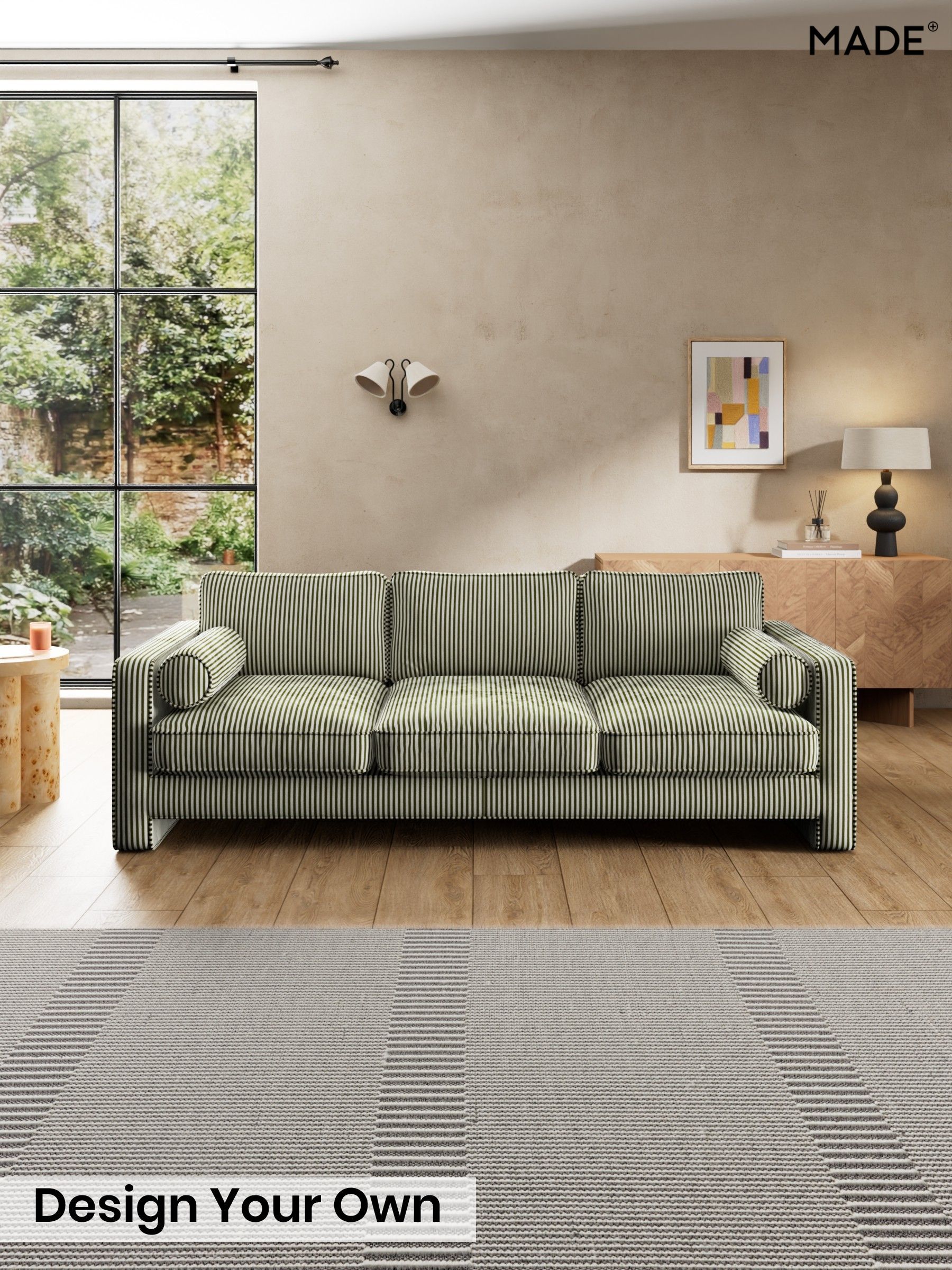 Velvet Stripe/Olive Green - Holloway By Made
