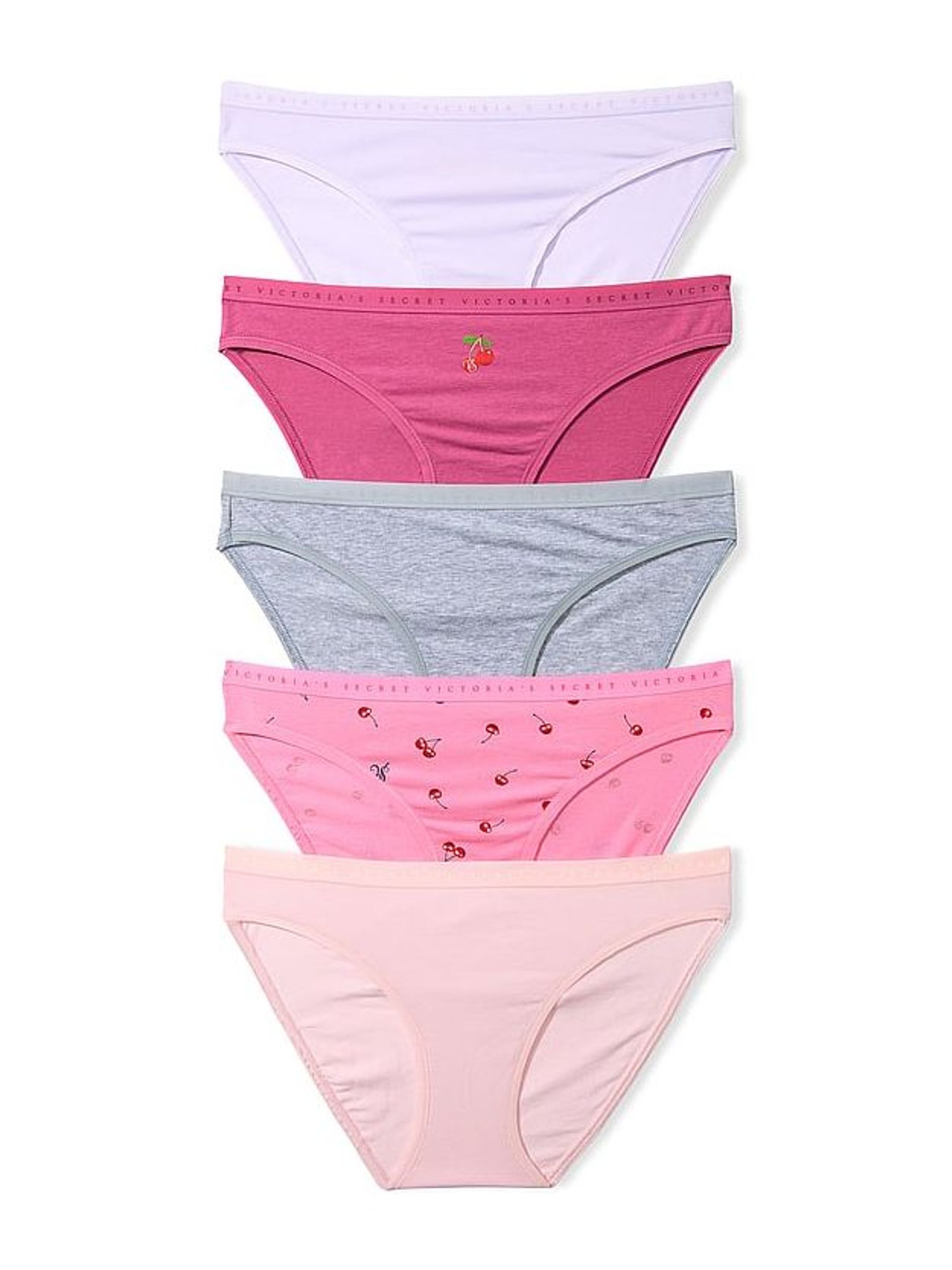 Purple/Pink/Grey - Bikini 5 Pack Knickers