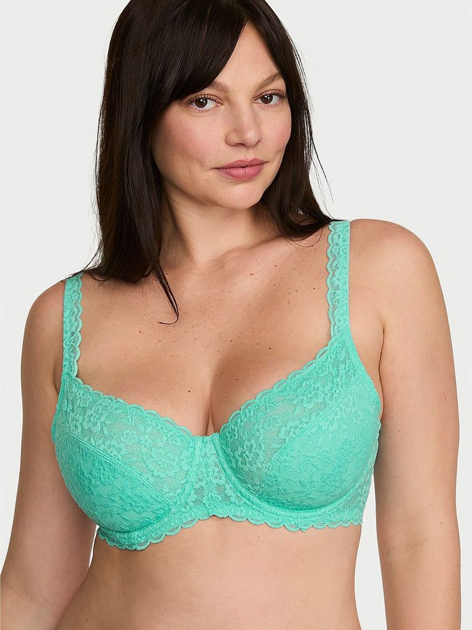 Scuba Green - Unlined Balcony Lace Bra