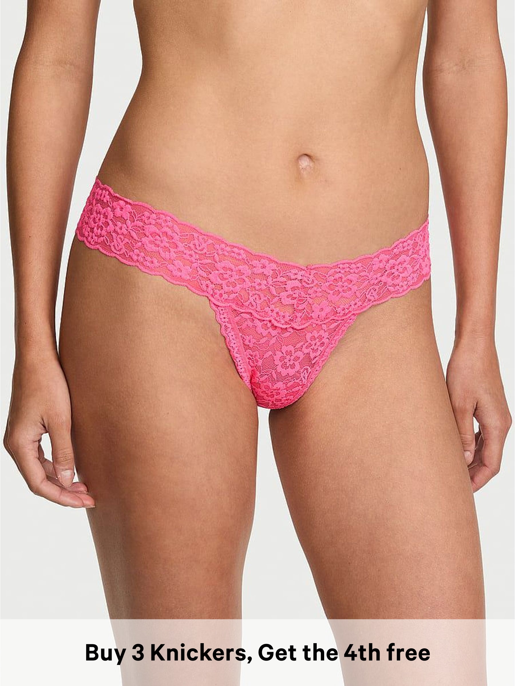 Bombshell Pink - Thong Keyhole Knickers