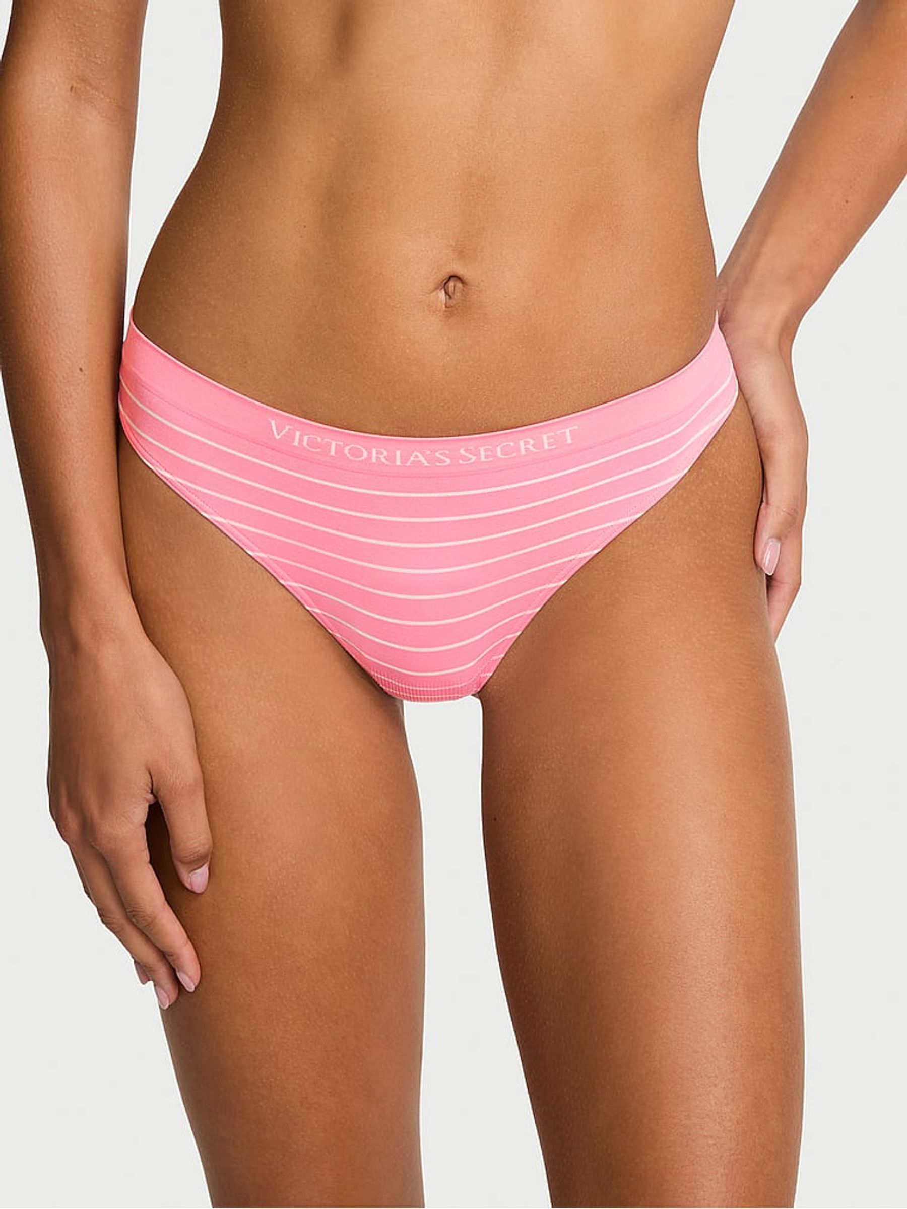 Pink Pinstripes - Thong Knickers
