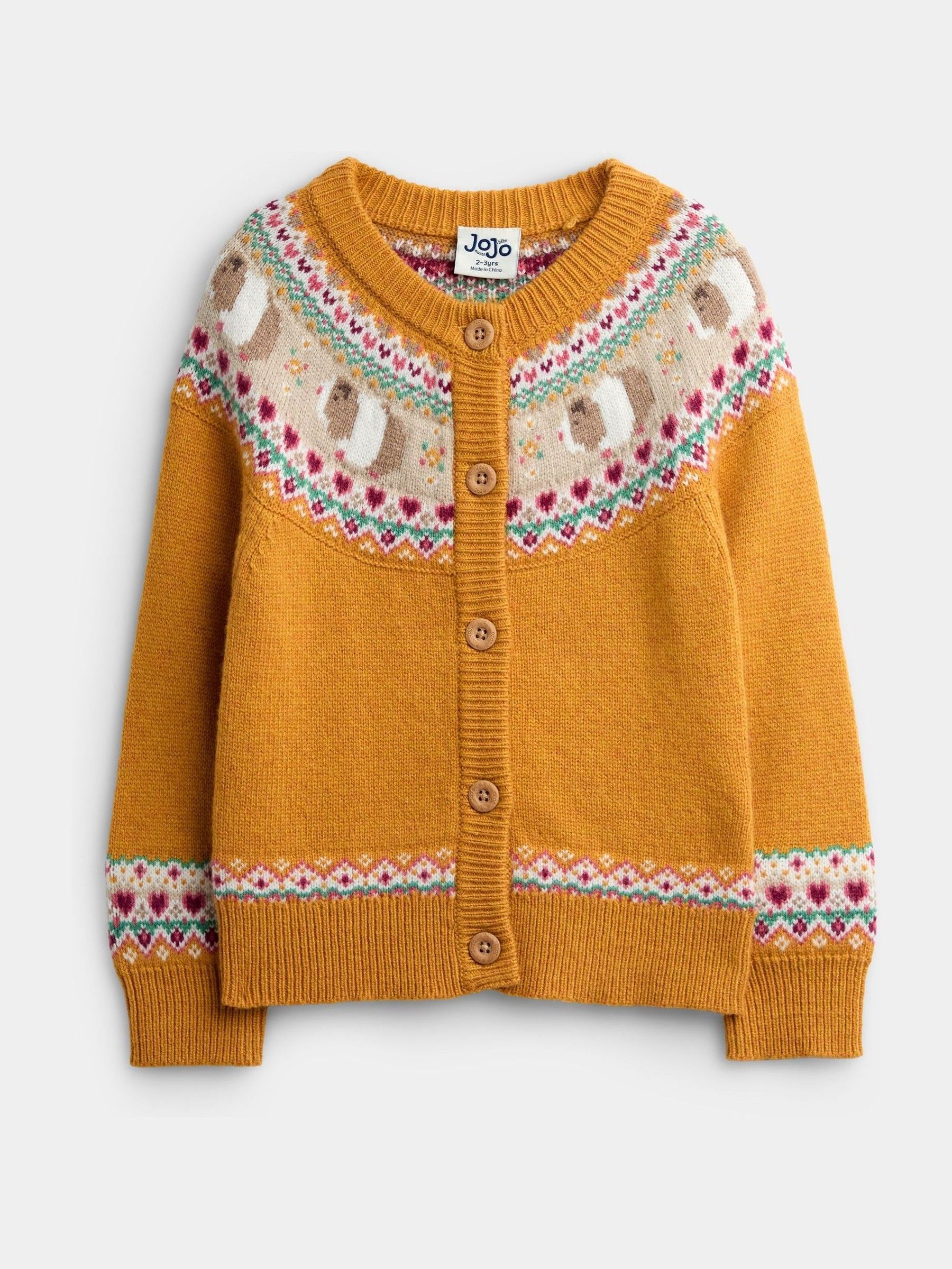 Yellow Guinea Pig - Fairisle Cardigan
