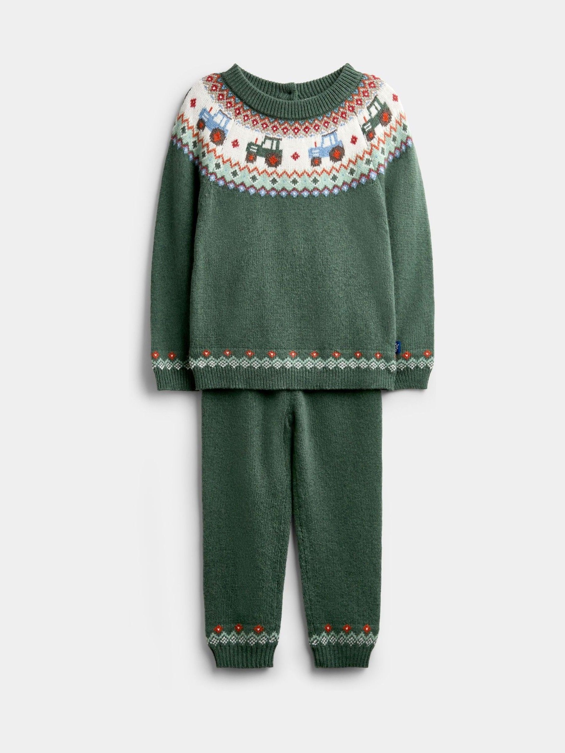Green Tractor - Tractor Fairisle Knitted Jumper & Leggings Set