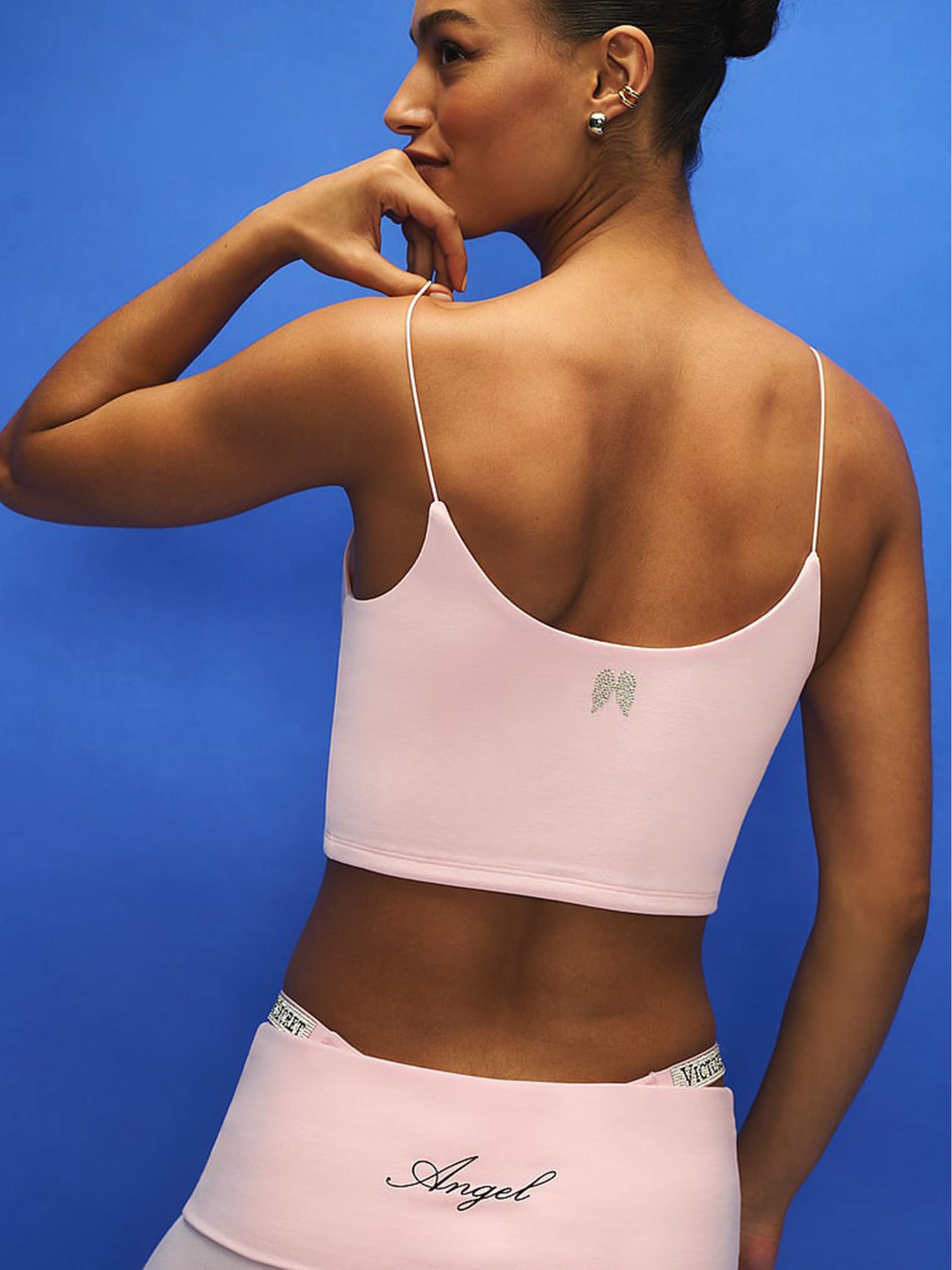 Angel Pink - Cotton Cropped Cami Top