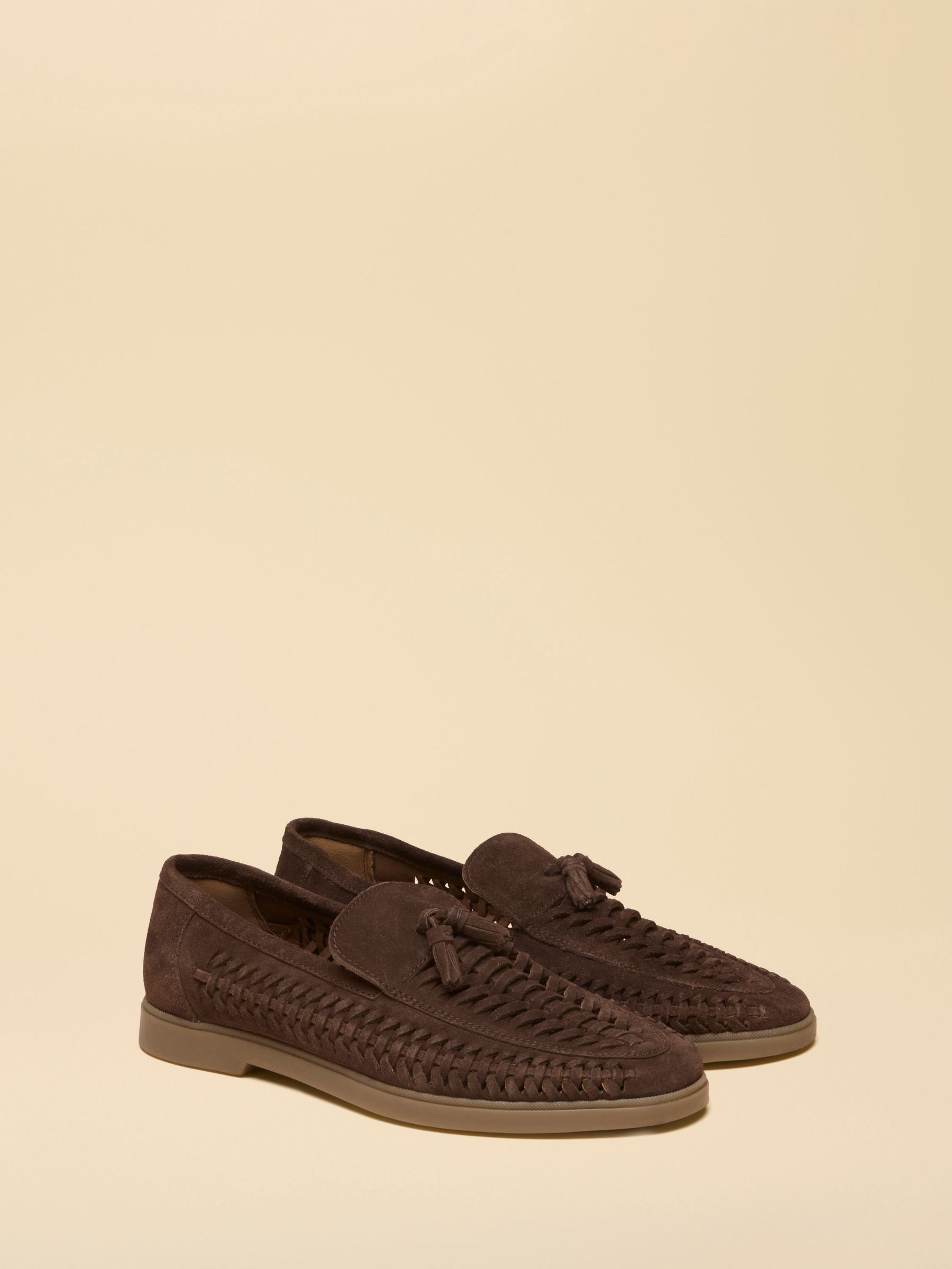 Brown - Regular Weave Loafers