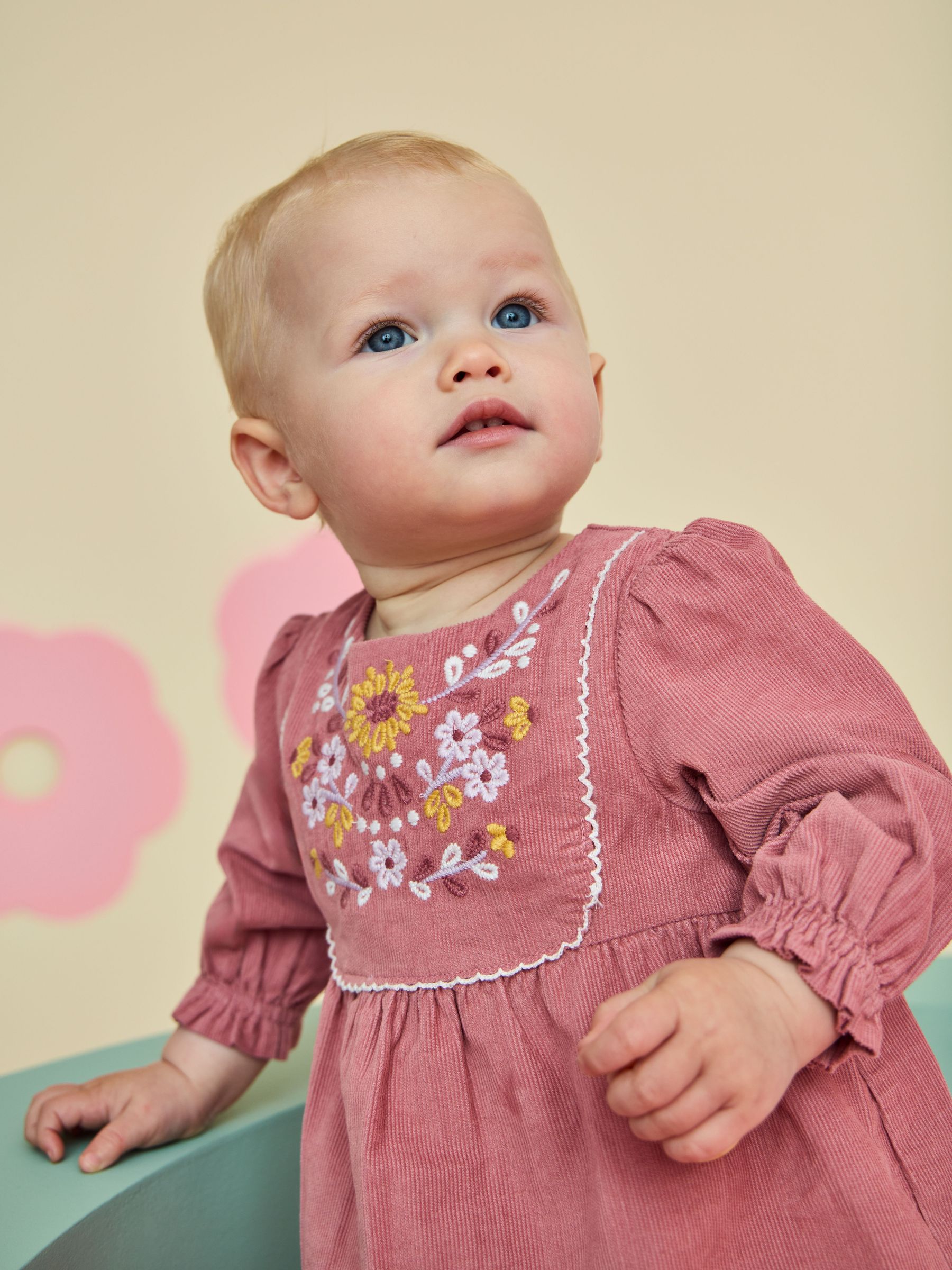 Dusky Pink - Embroidered Dress Set