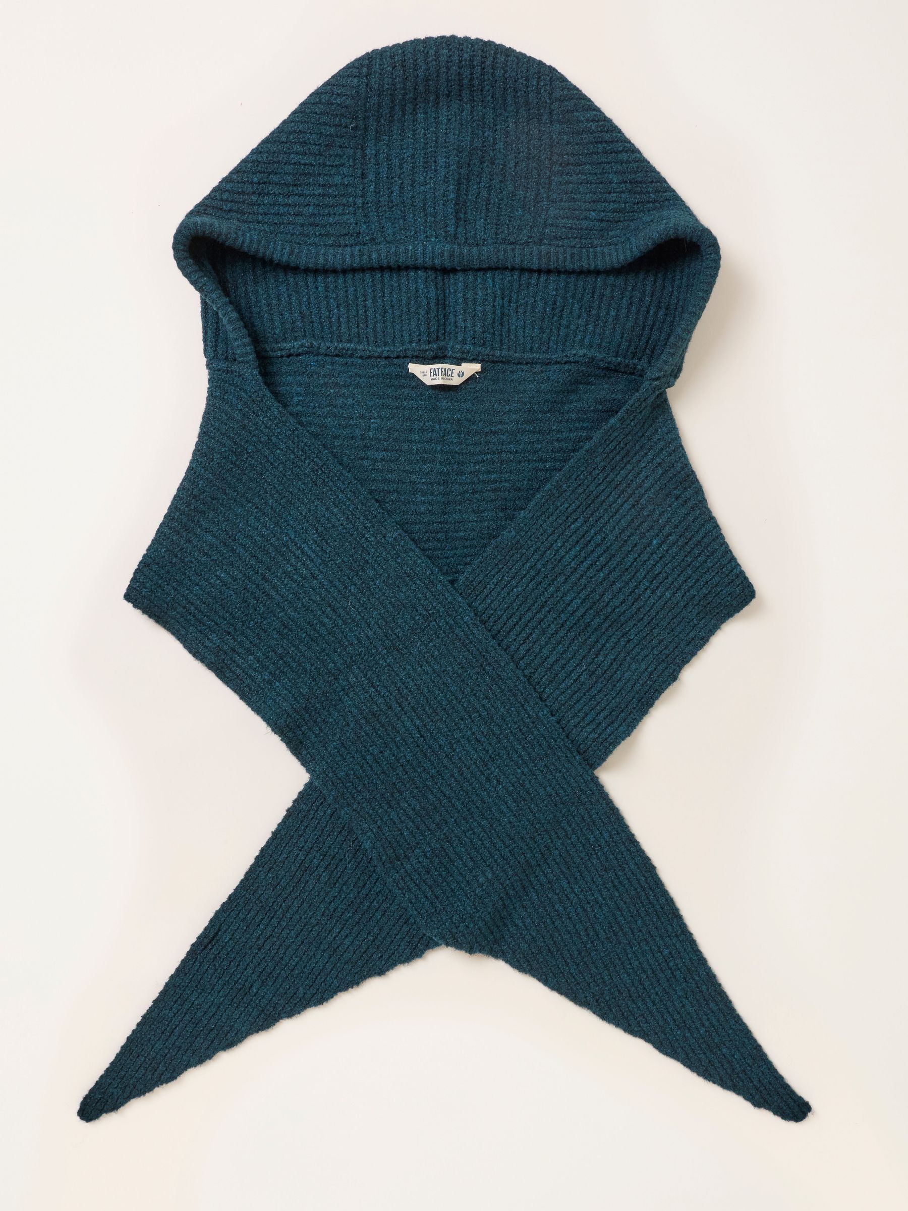 Teal Blue - Hooded Scarf