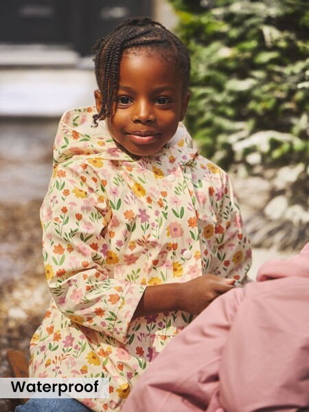 Pink Floral - Waterproof Cosy Lined Fisherman Coat