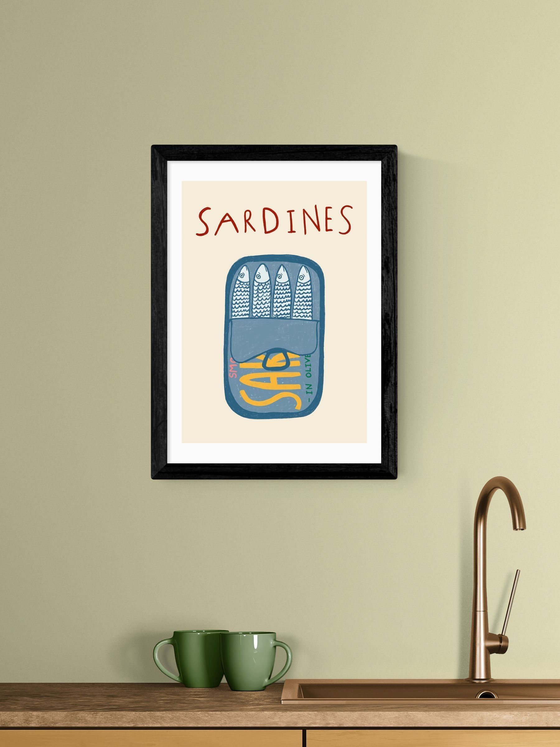 East End Prints Sardines Wall Art Print By Amber May Art