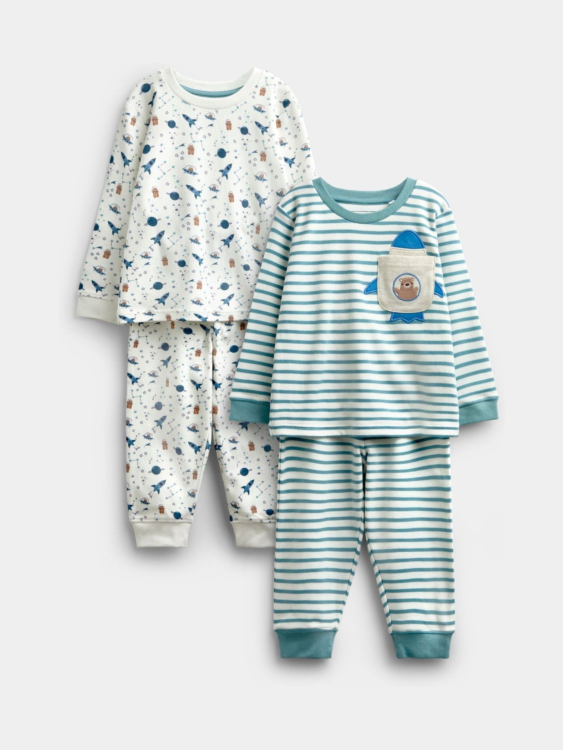 Blue Bear - 2-pack Jersey Pyjamas
