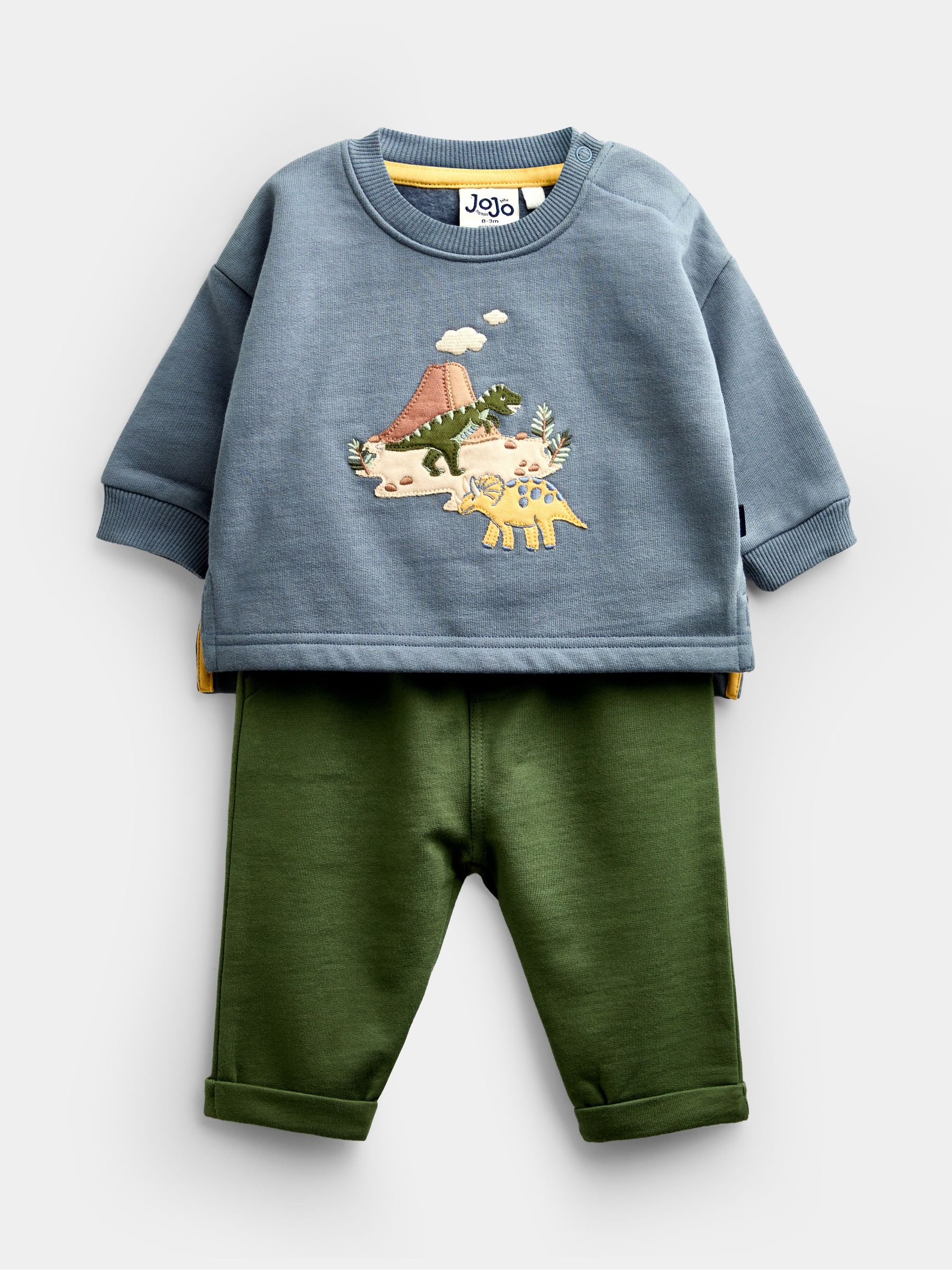 Blue Dino - 2-piece Sweatshirt & Jogger Set
