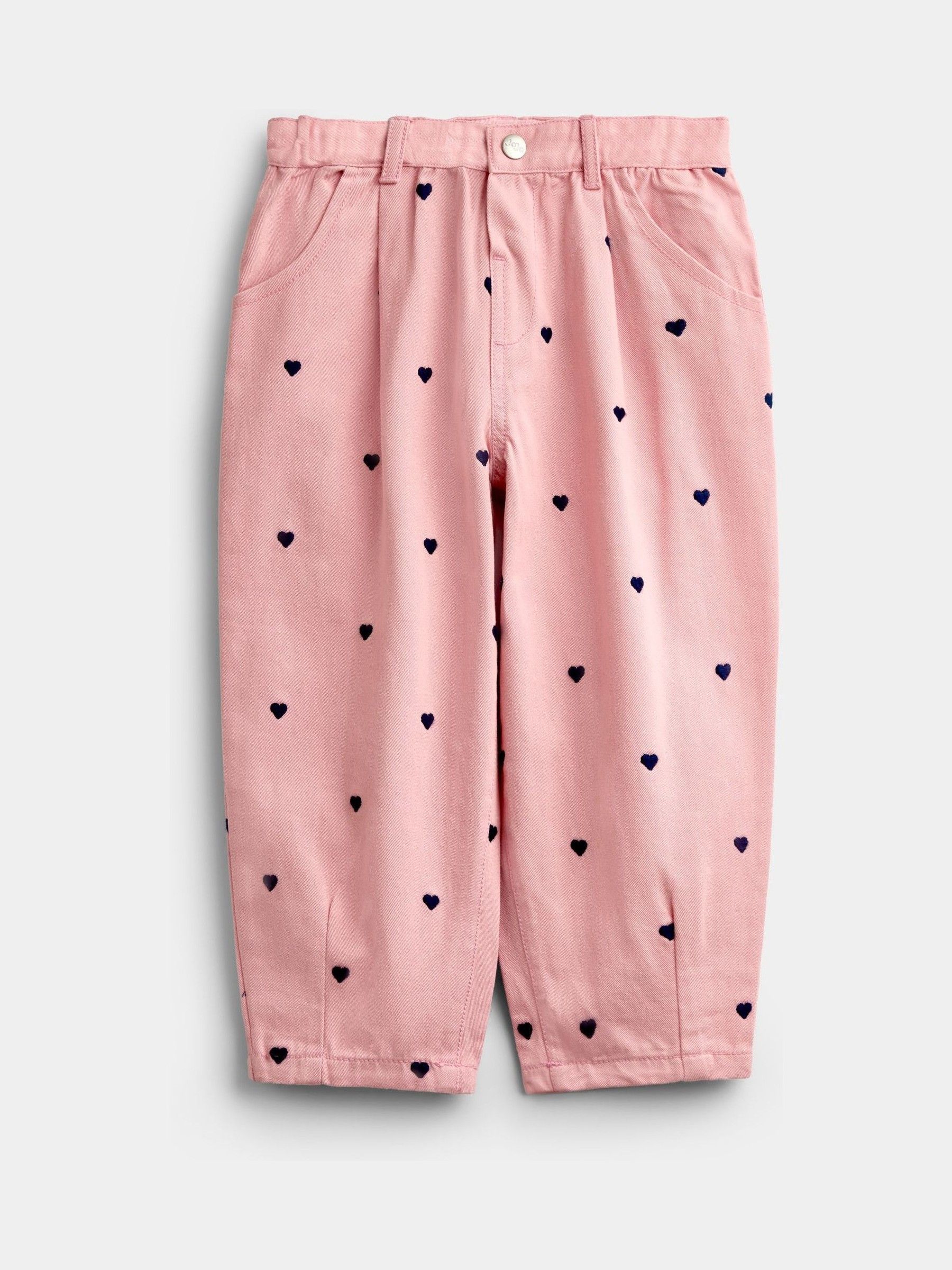 Pink - Embroidered Twill Trousers