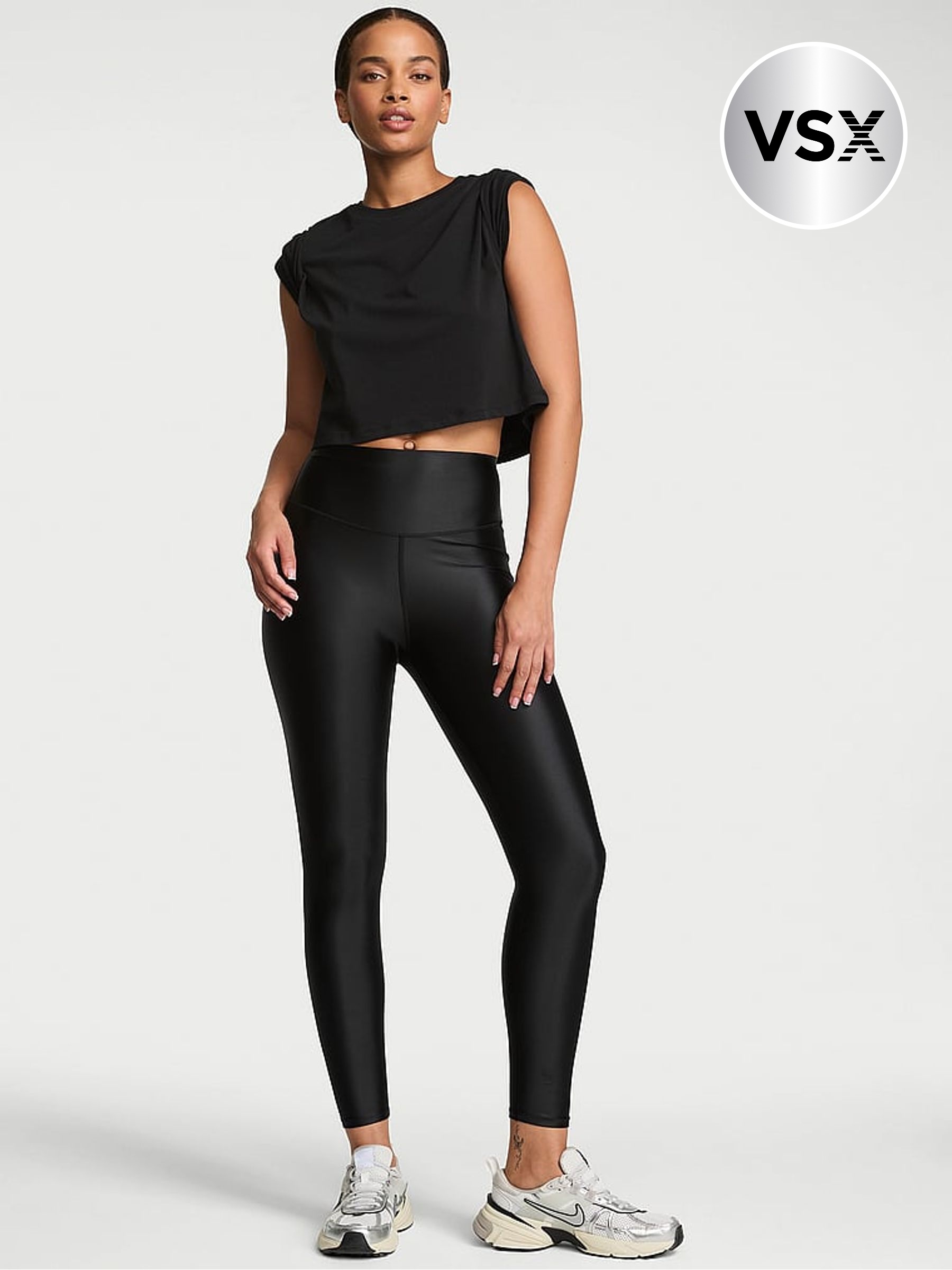 Black - Glossytech™ High Rise Leggings