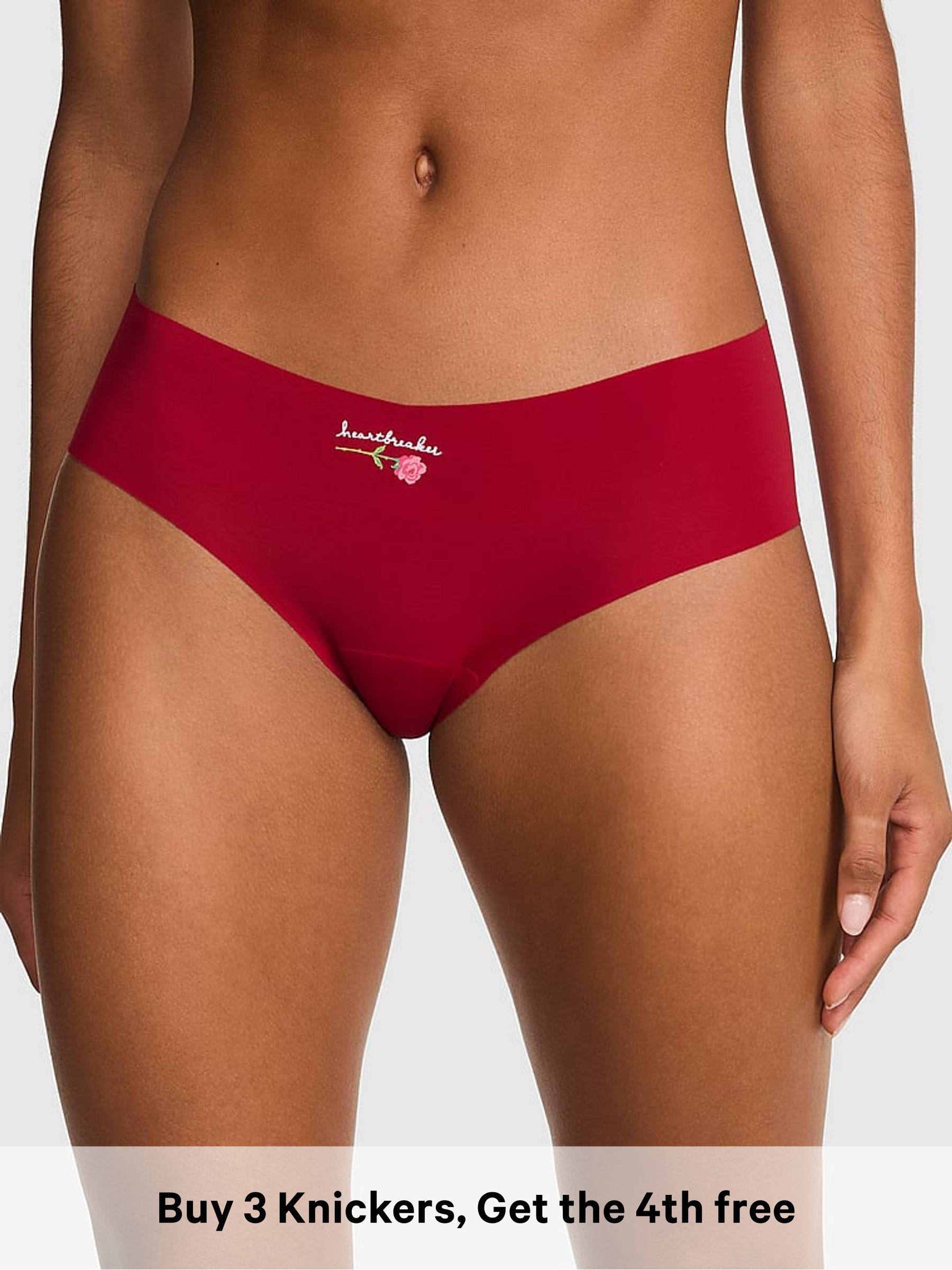 Red Lacquer - Cheeky No Show Knickers