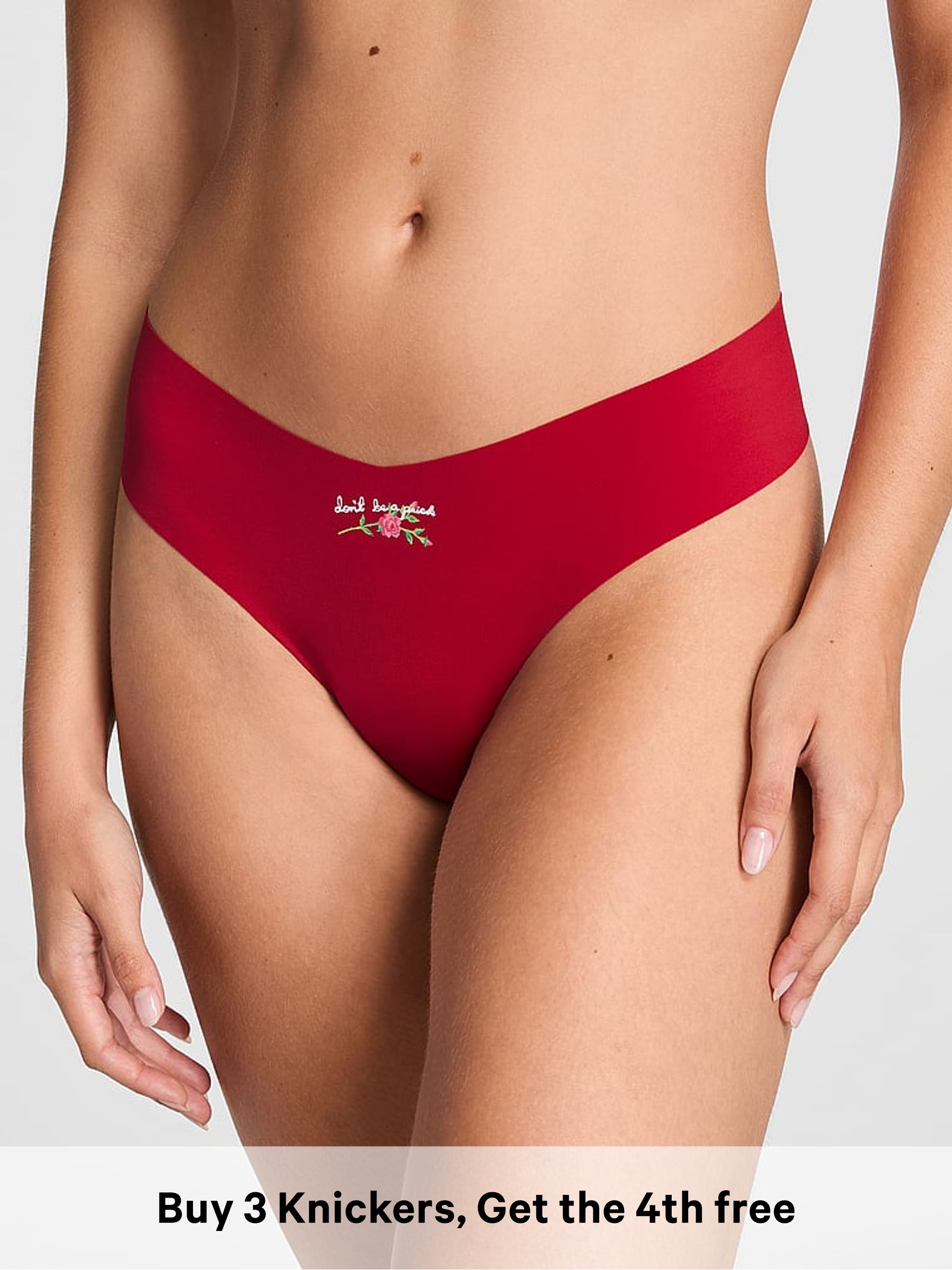Red Lacquer - Cheeky No Show Knickers