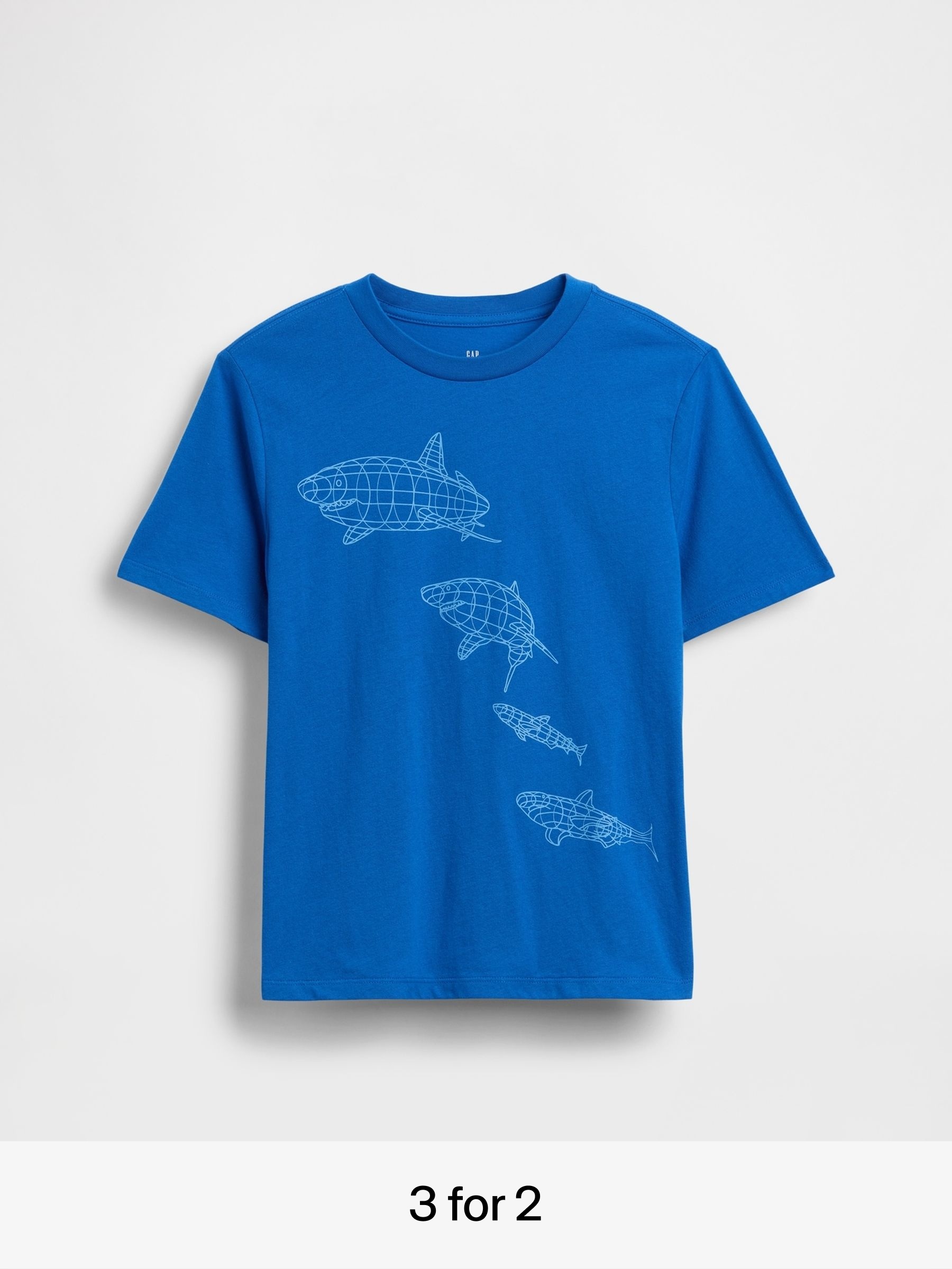Blue Shark - Graphic Short Sleeve T-shirt