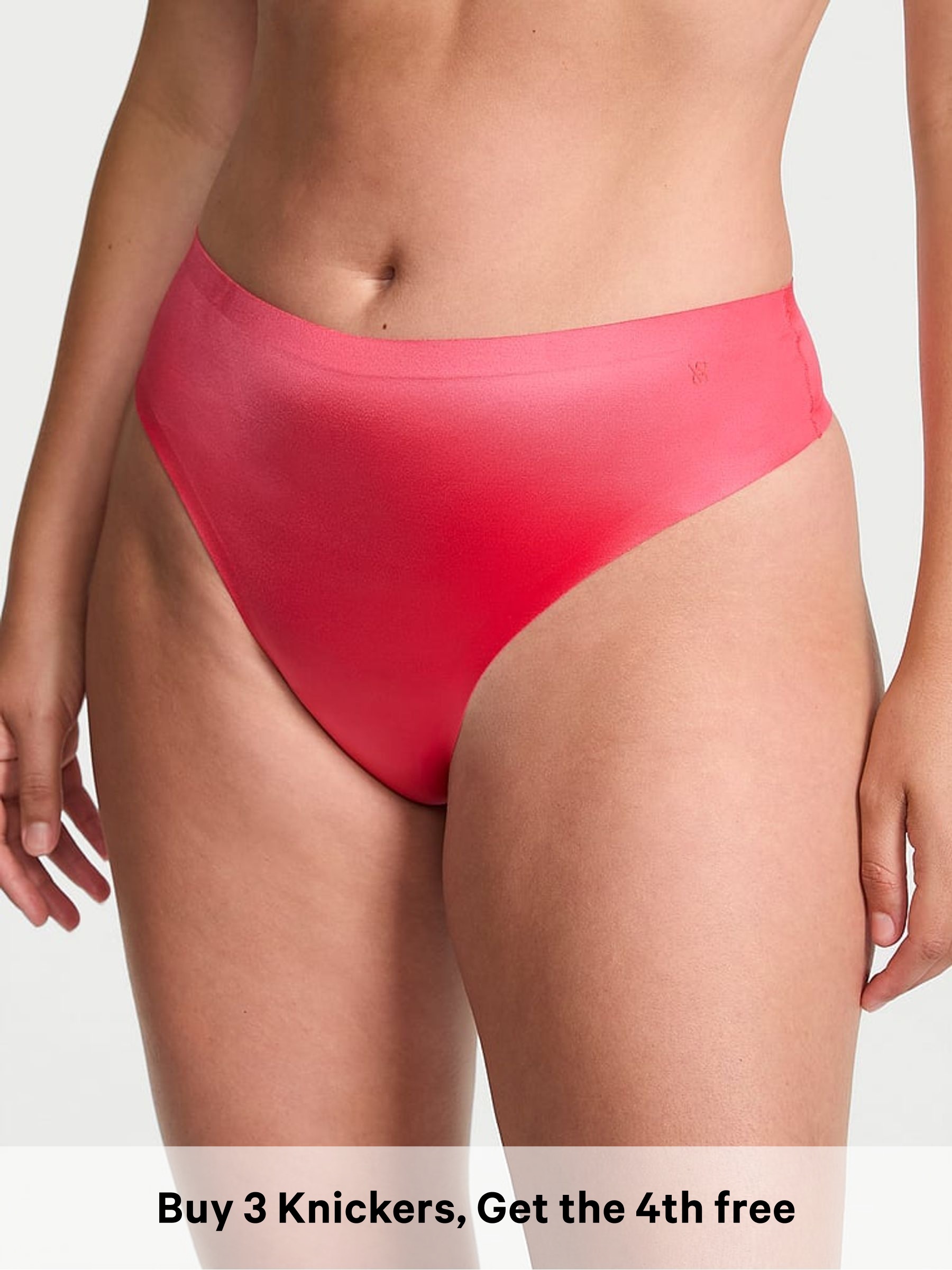 Wild Watermelon Pink - Thong Mid-rise Knickers