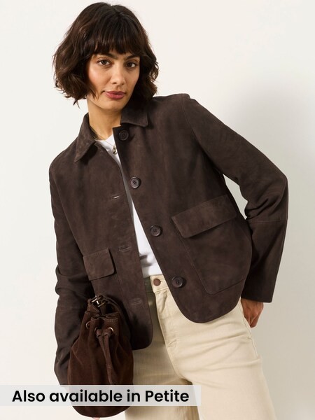 Chocolate Brown - Suede Jacket