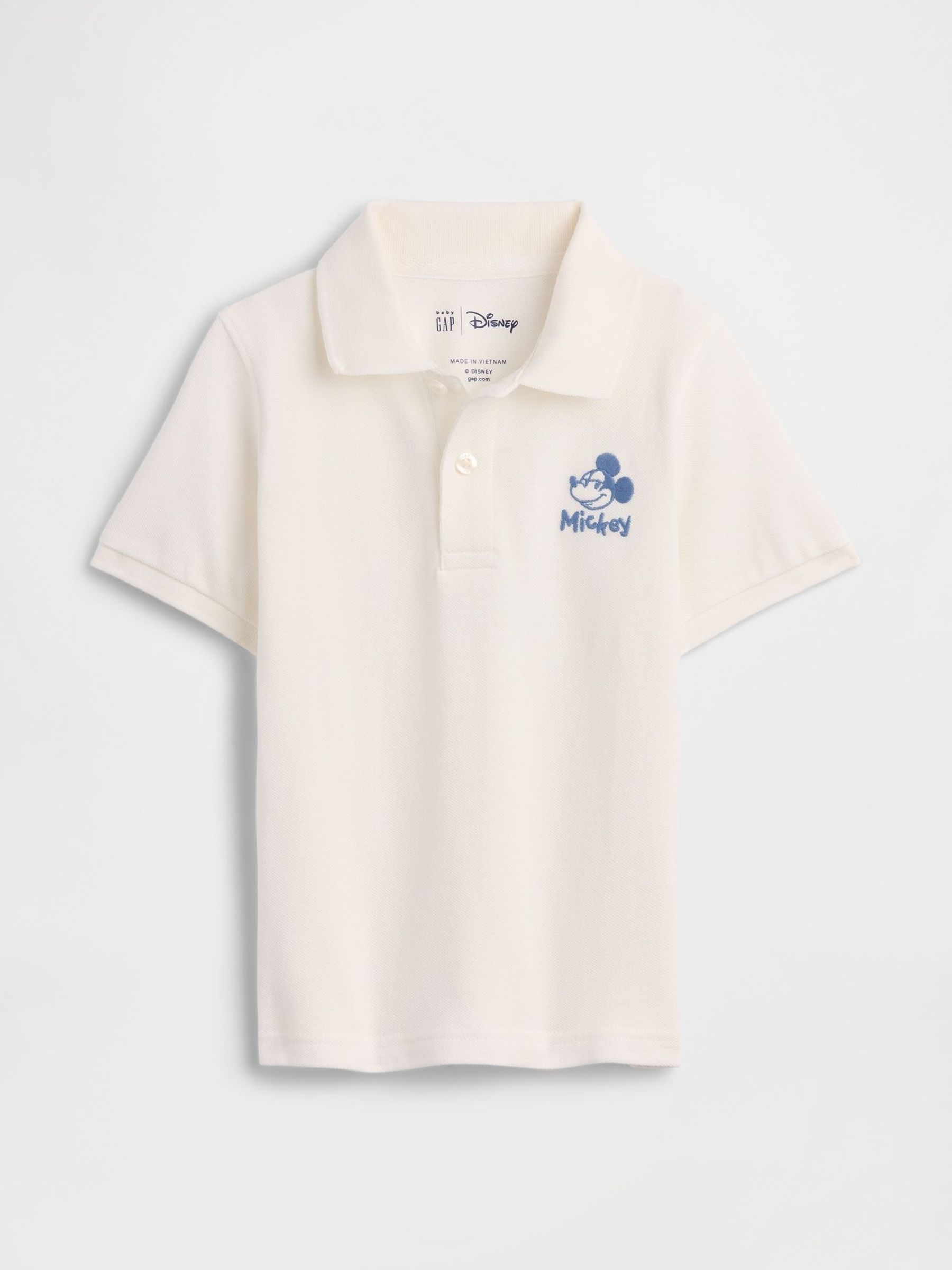 White Mickey Mouse - Disney Pique Polo Shirt