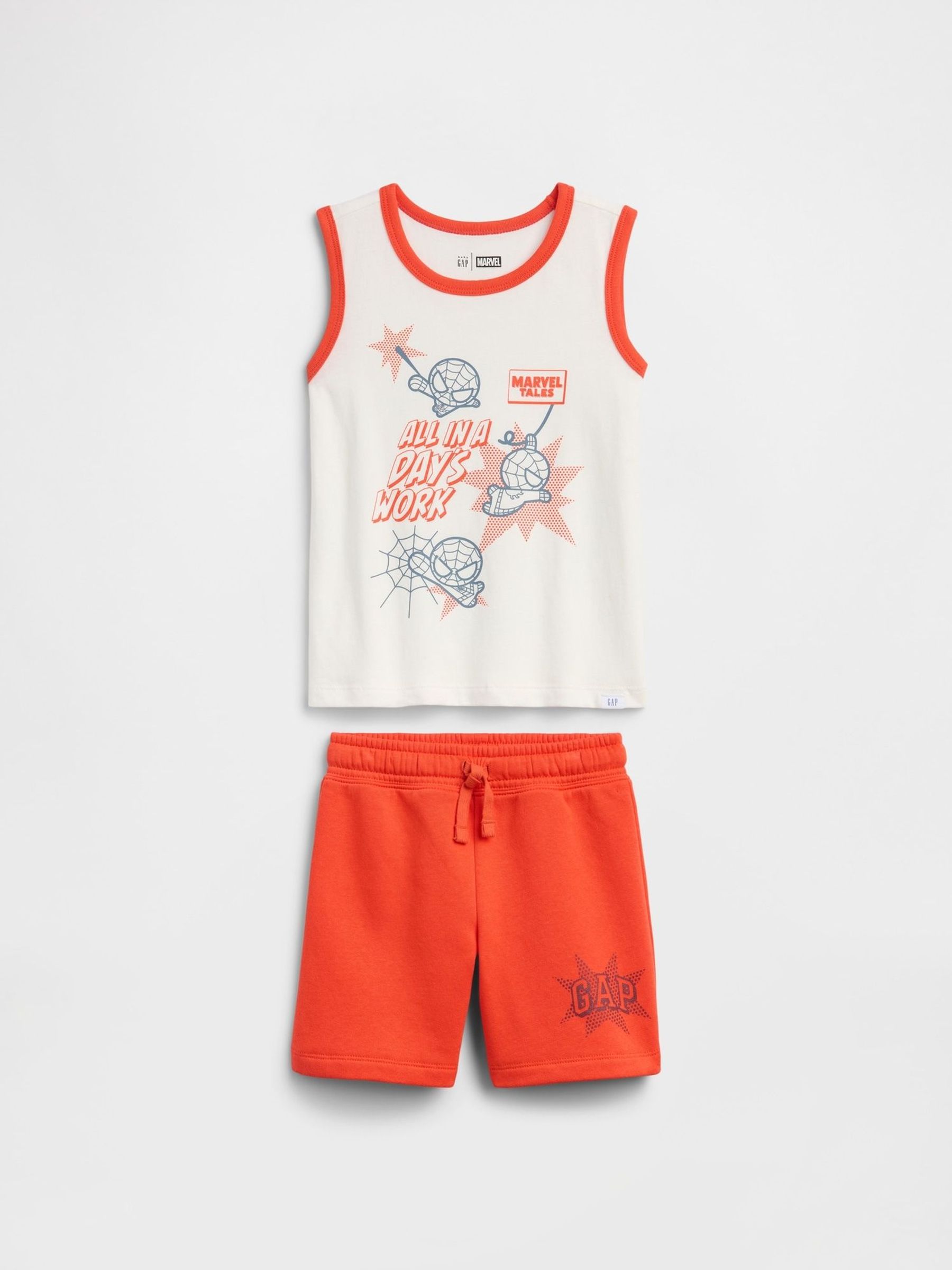 Orange Spider-Man - Two-piece Tank Top Outfit Set