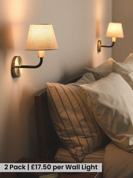 The Set 2 Pack Metal Wall Lights