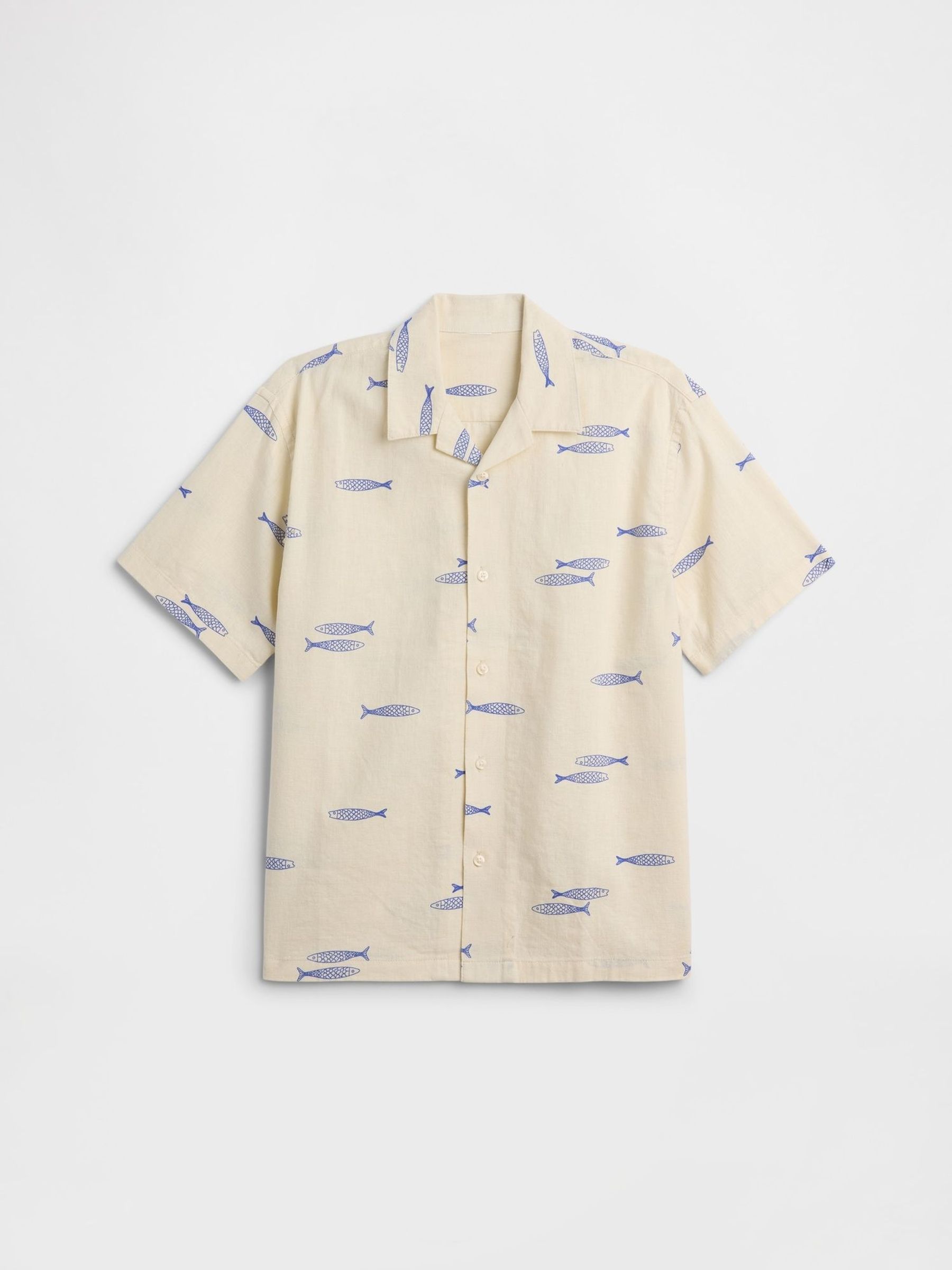 Cream - Textured Holiday Shirt