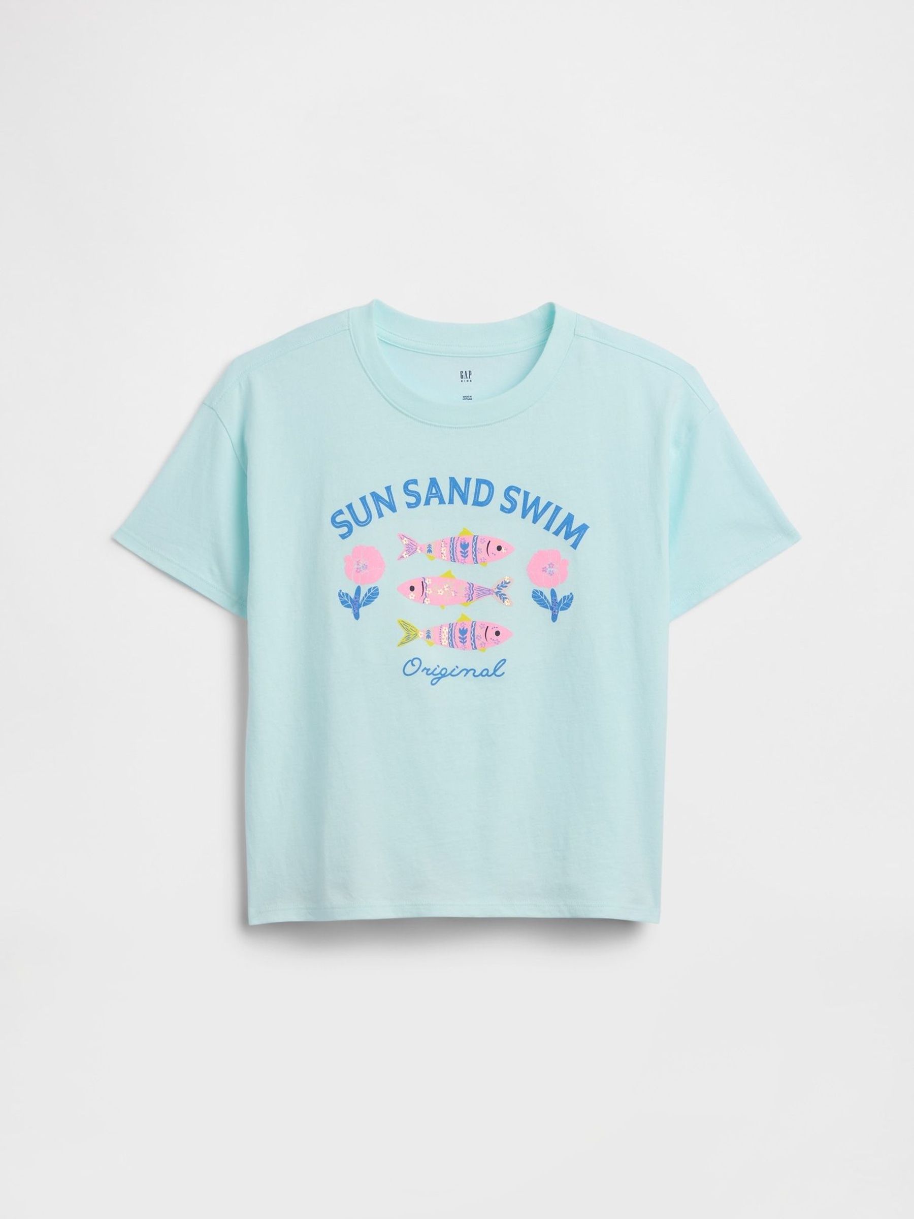 Blue - Oversized Graphic T-shirt