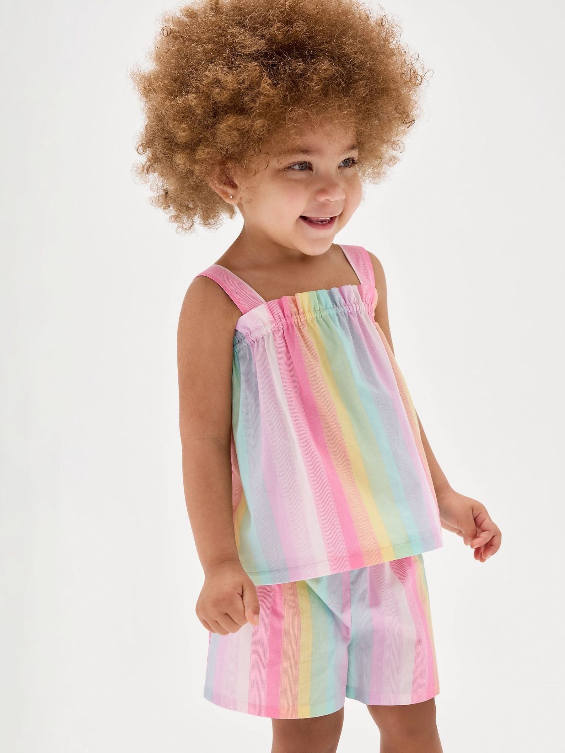 Rainbow - Poplin Two-piece Outfit Set