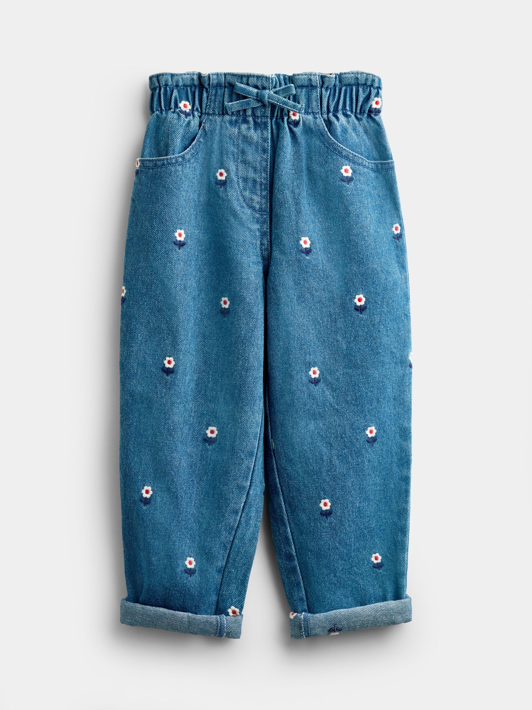 Denim Floral - Embroidered Jeans