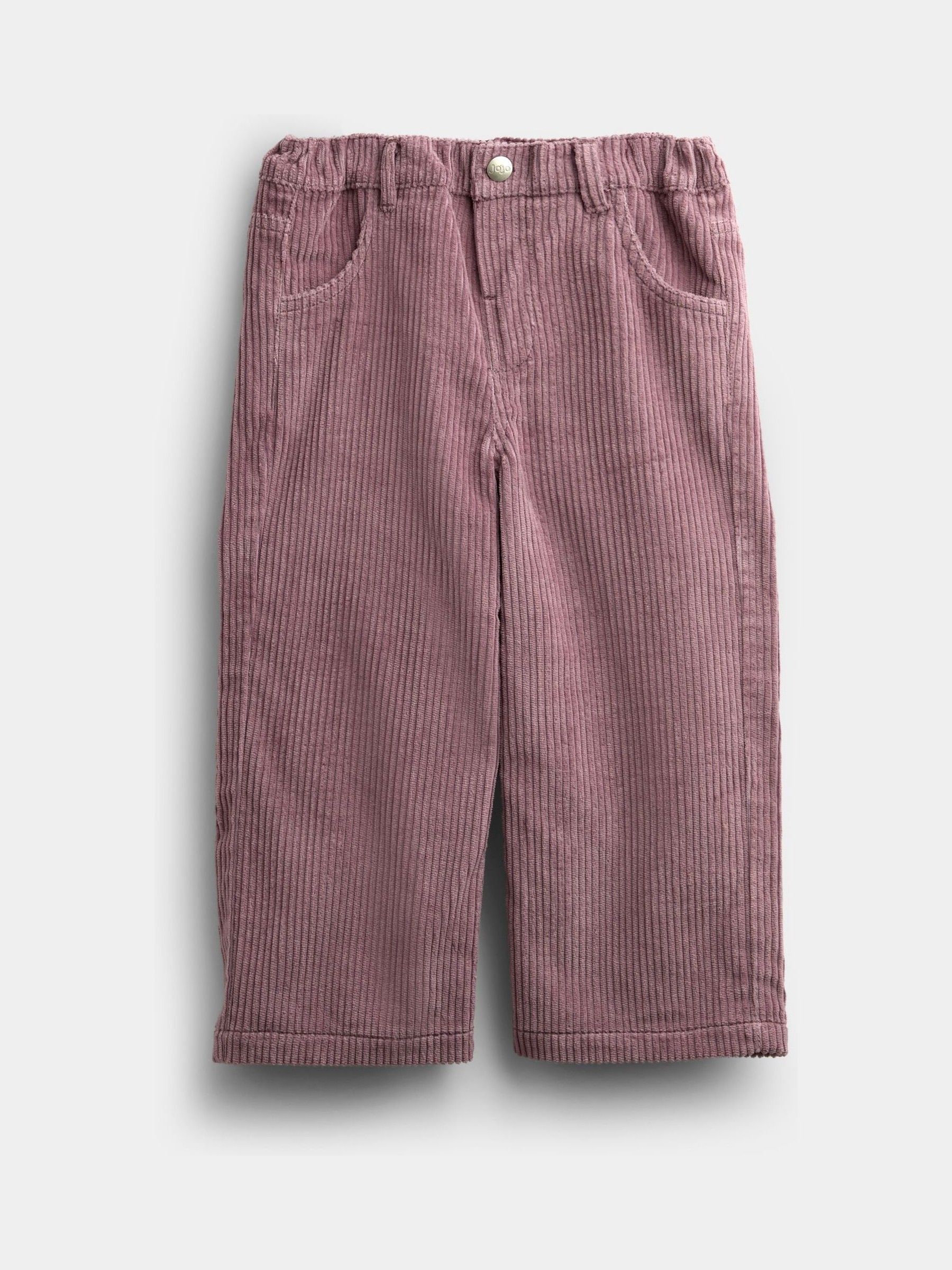 Dusky Purple - Cord Heart Pocket Wide Leg Trousers