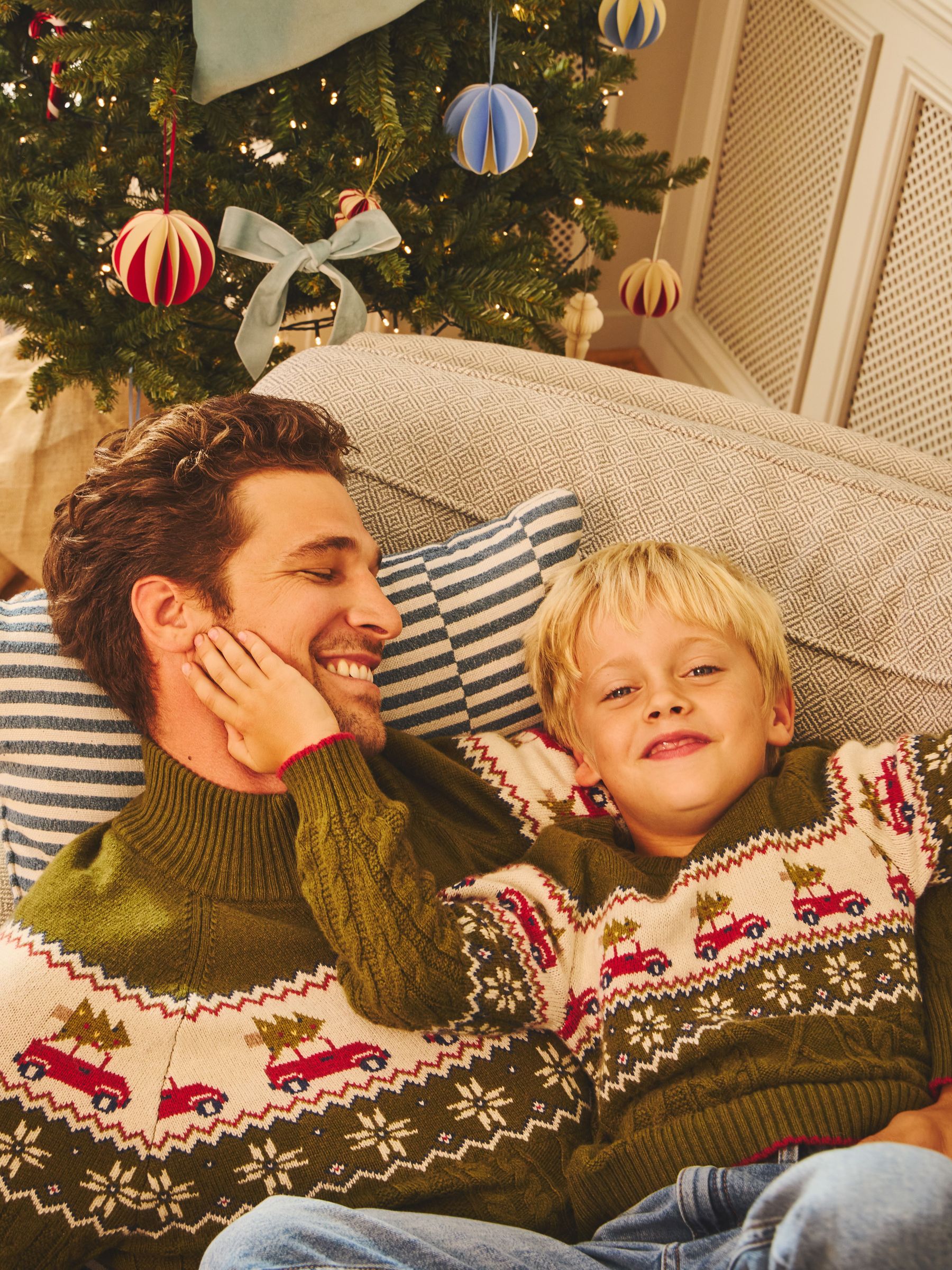 Green Christmas Car - Fairisle Jumper