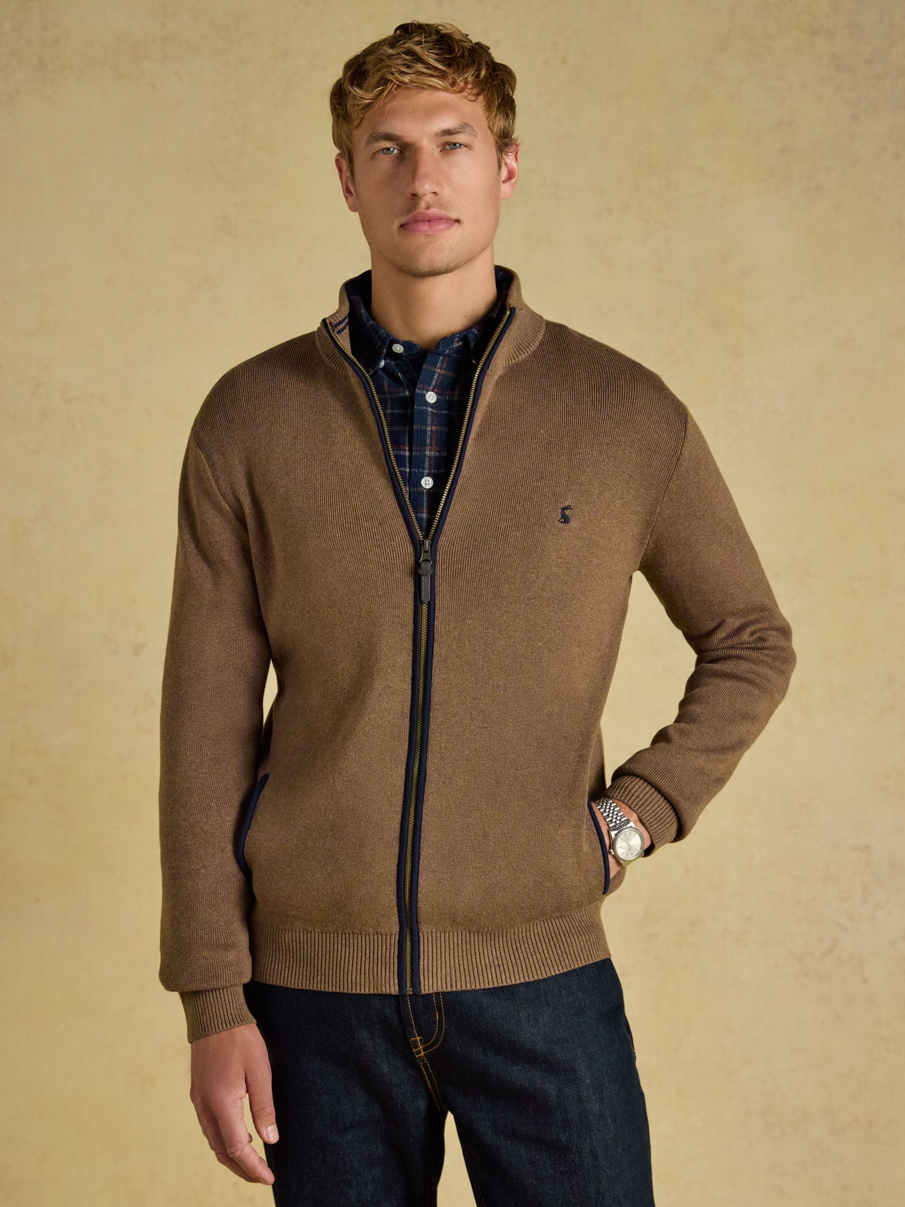 Brown - Regular Knitted Cardigan