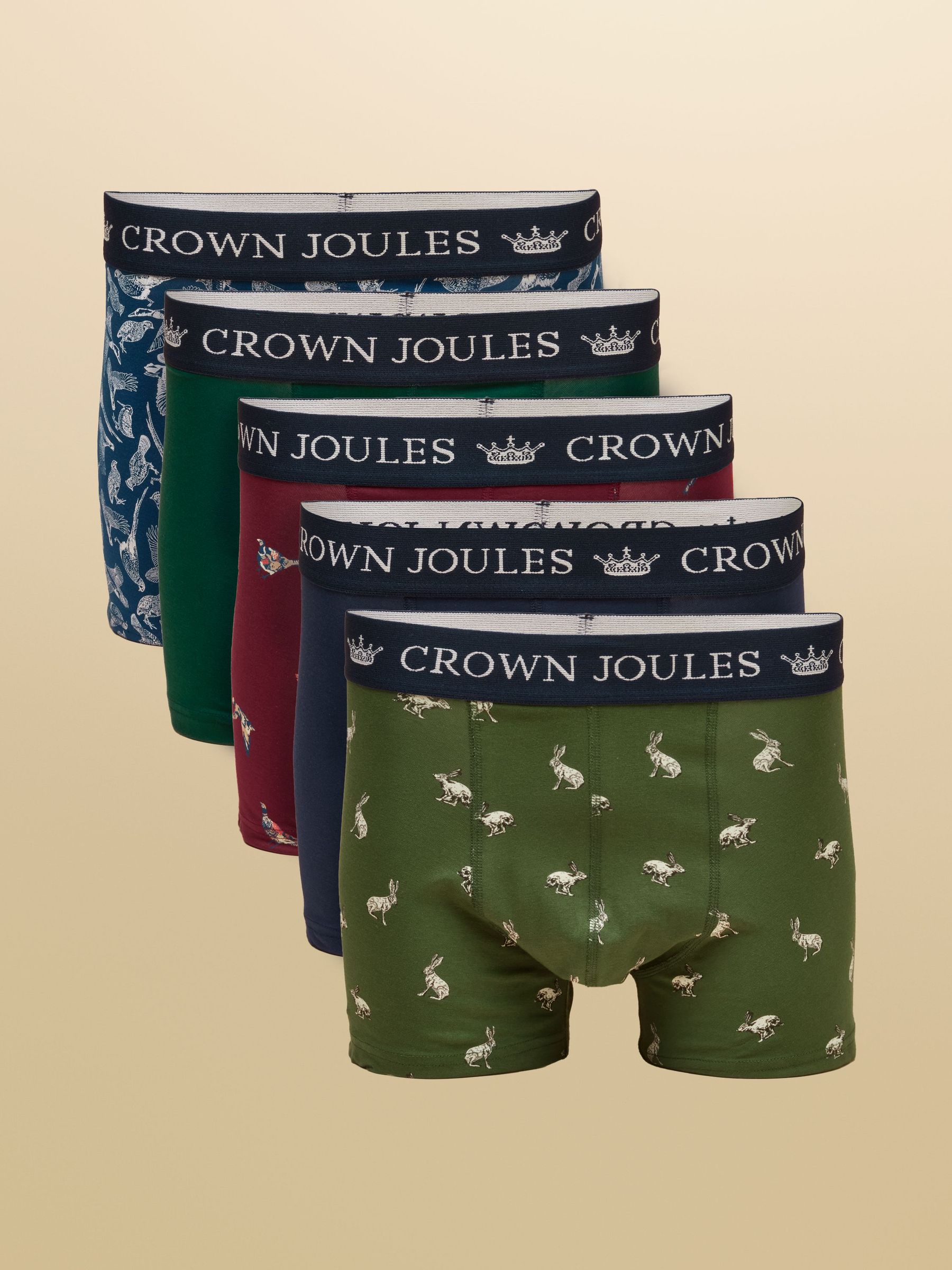 Multi Animal - Regular Cotton Jersey Boxer Shorts 5 Pack