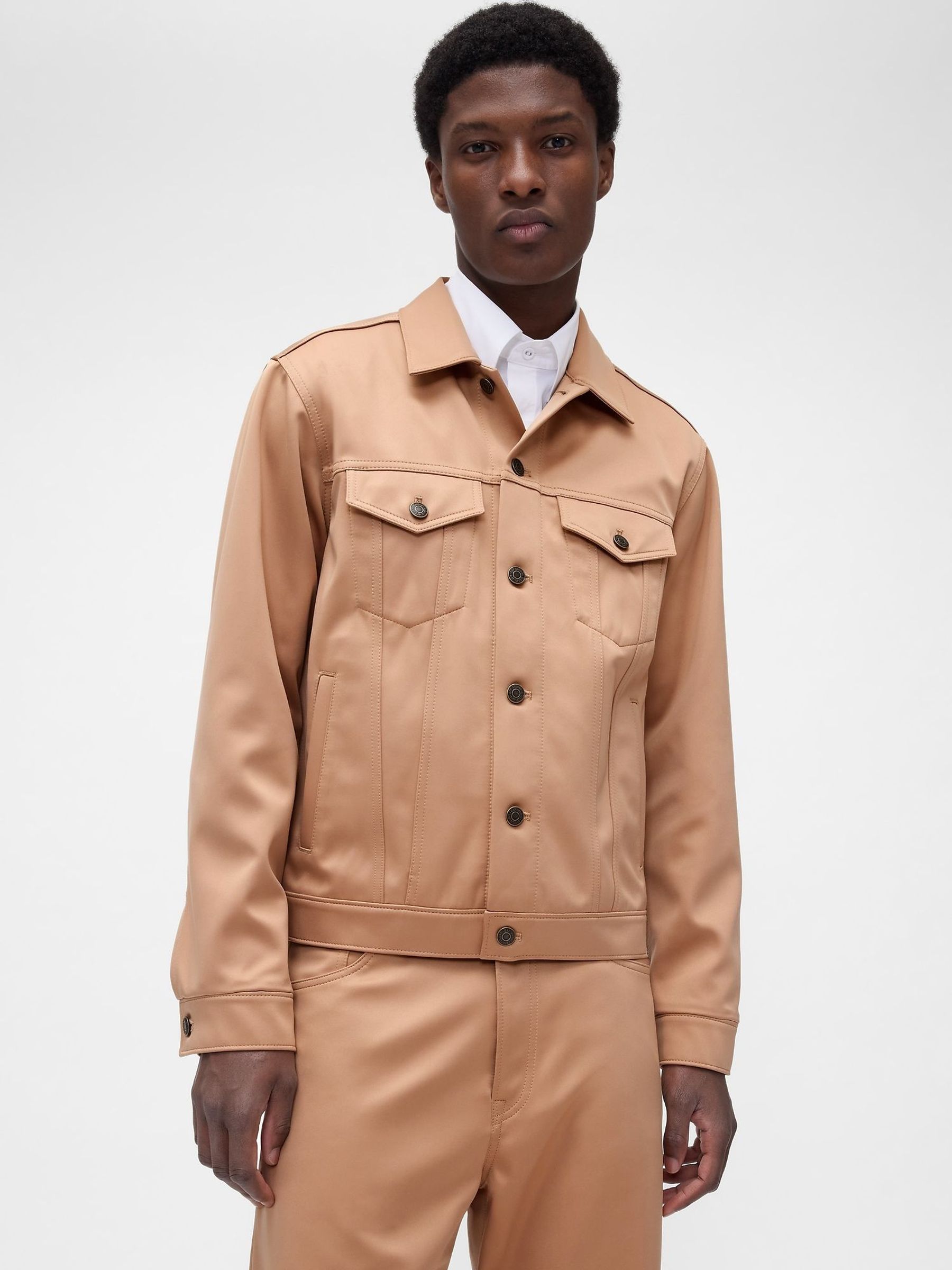 GapStudio Brown Icon Satin Jacket (Y96979) | £175