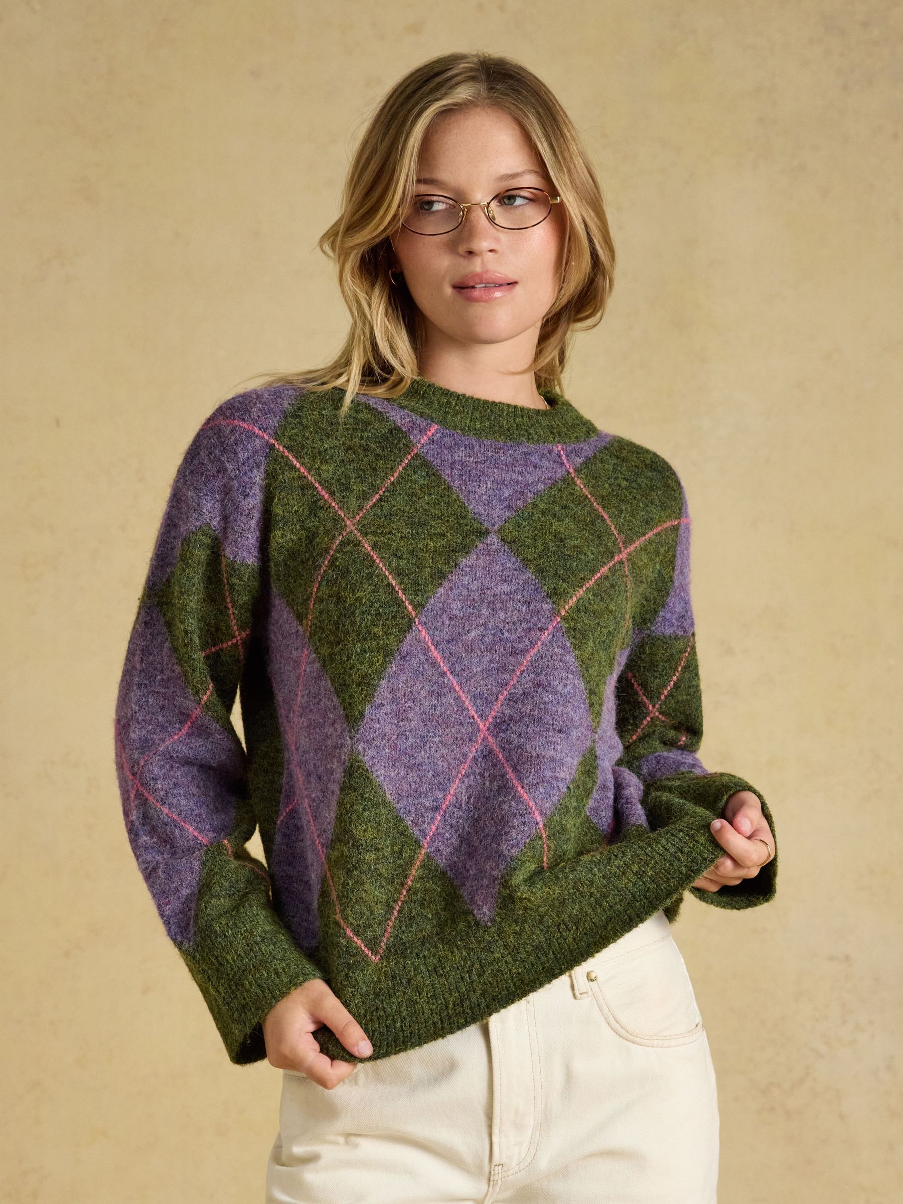 Multi - Knitted Crew Neck Jumper