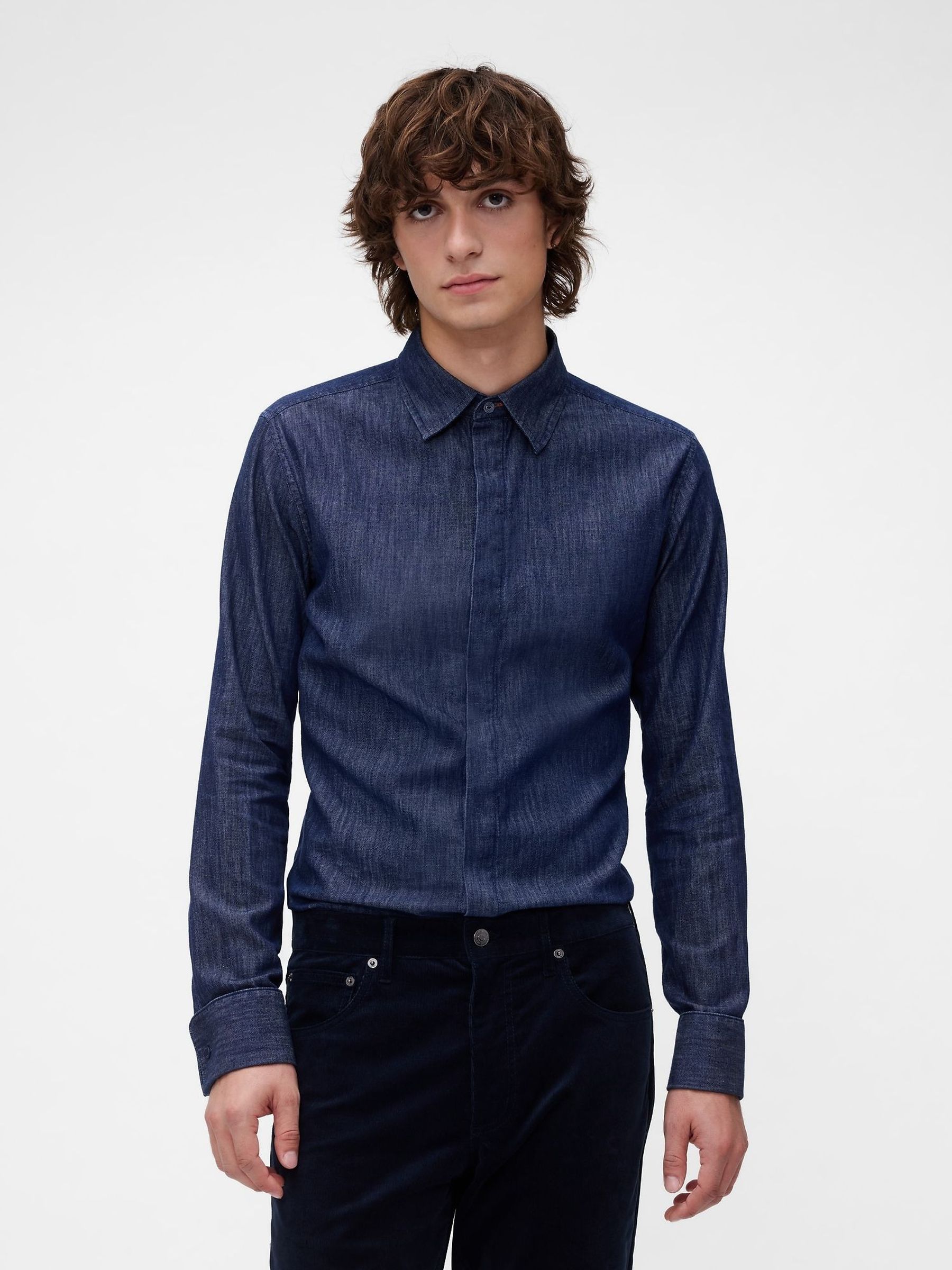 GapStudio Blue Chambray Shirt (Y98586) | £75