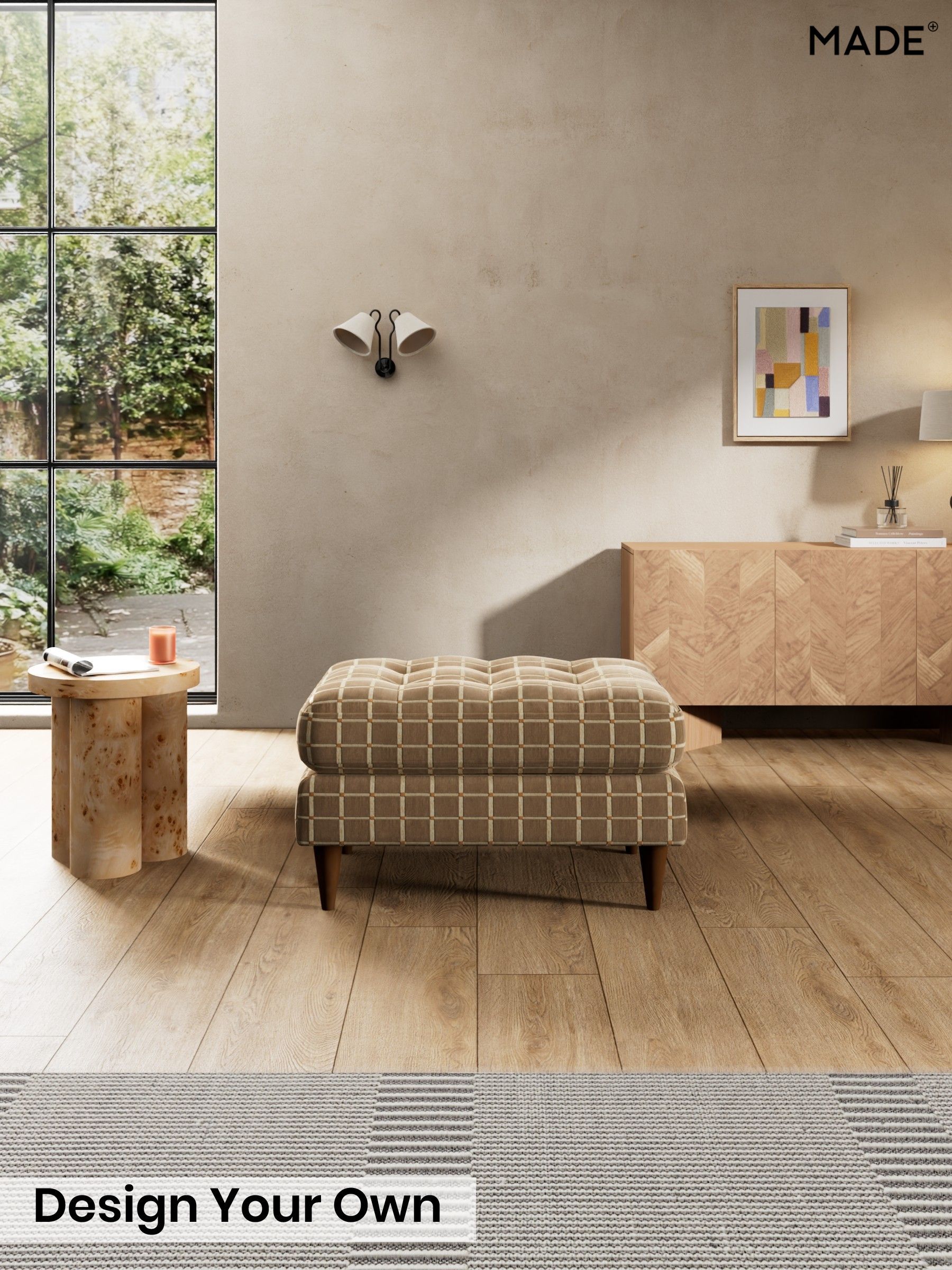 Cale Check/Dark Sand Natural - Scott By Made