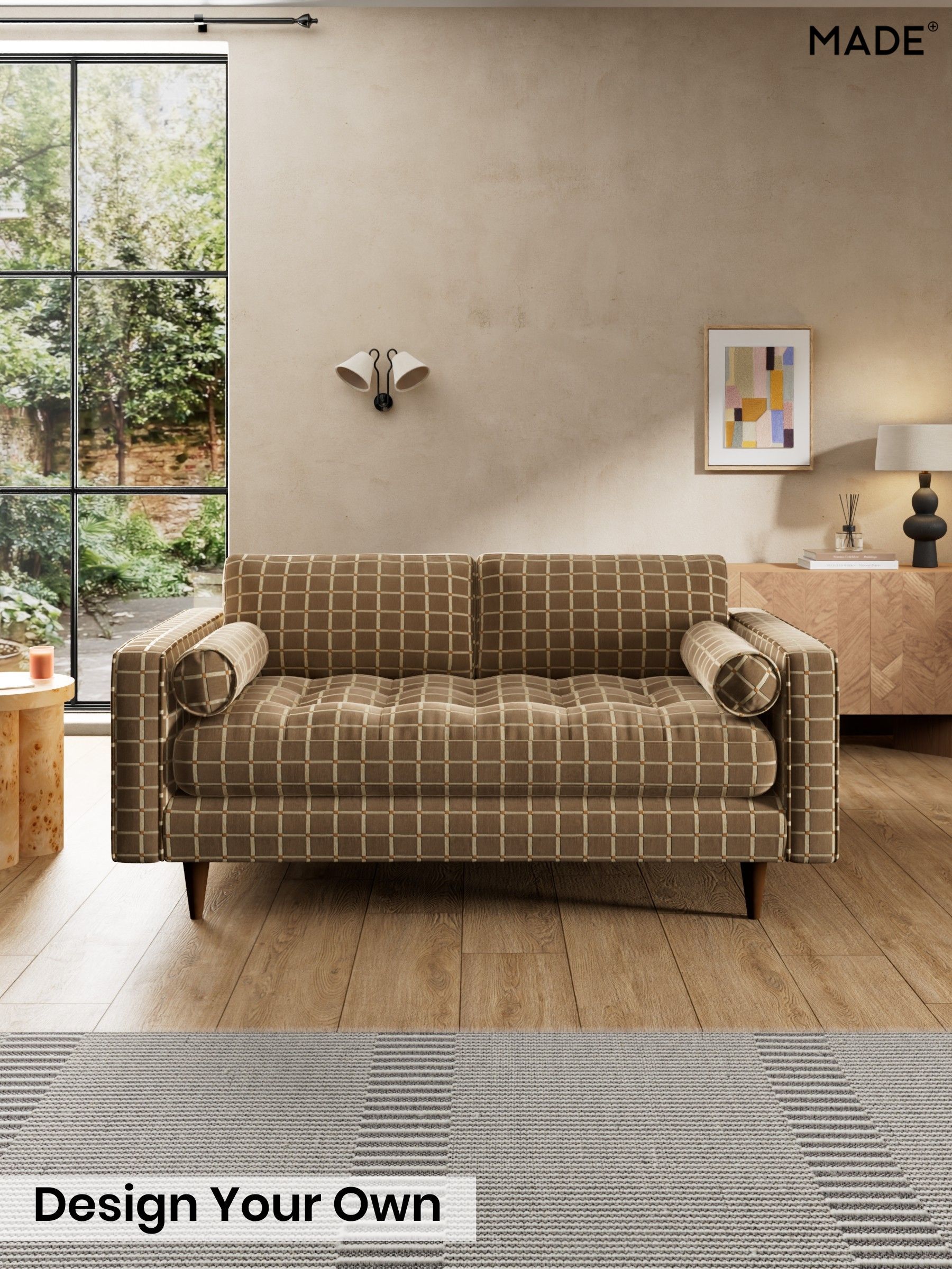 Cale Check/Dark Sand Natural - Scott By Made