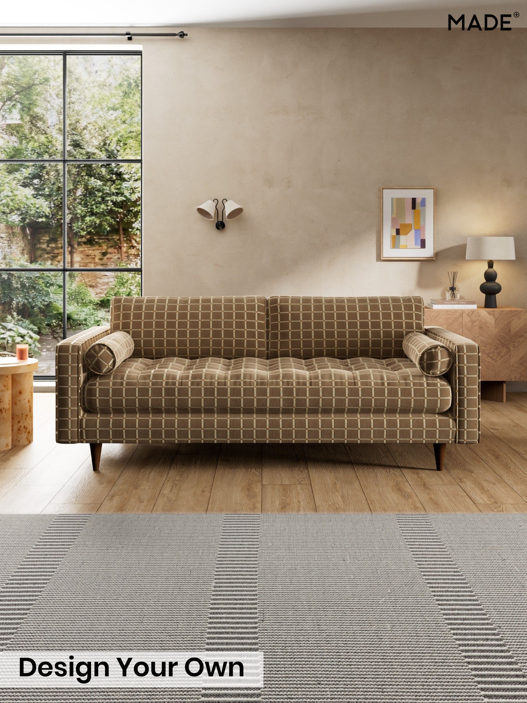 Cale Check/Dark Sand Natural - Scott By Made
