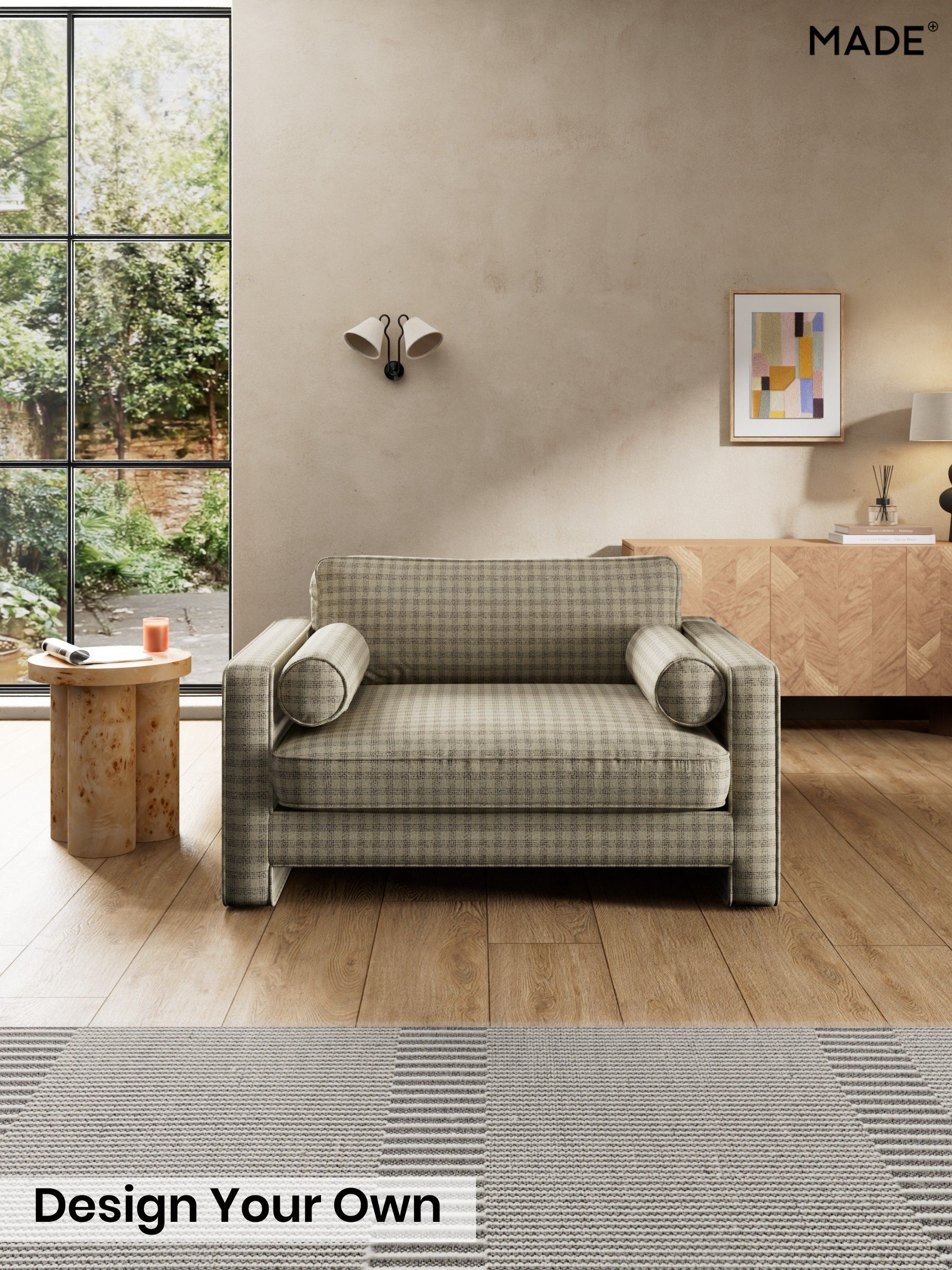 Declan Check/Natural and Black - Holloway By Made
