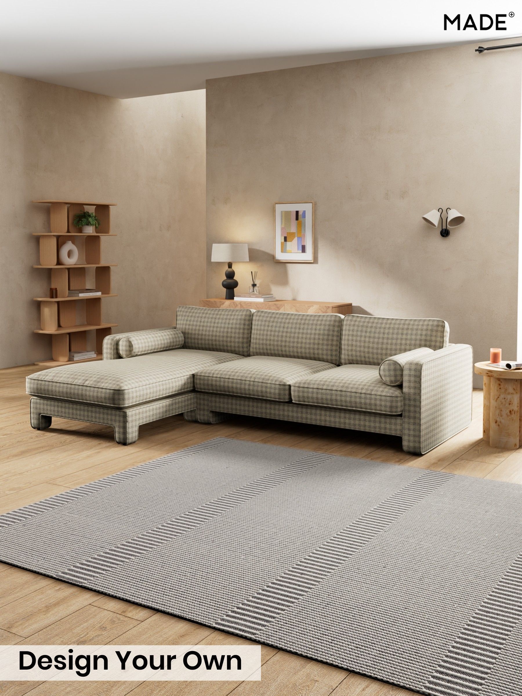 Declan Check/Natural and Black - Holloway By Made
