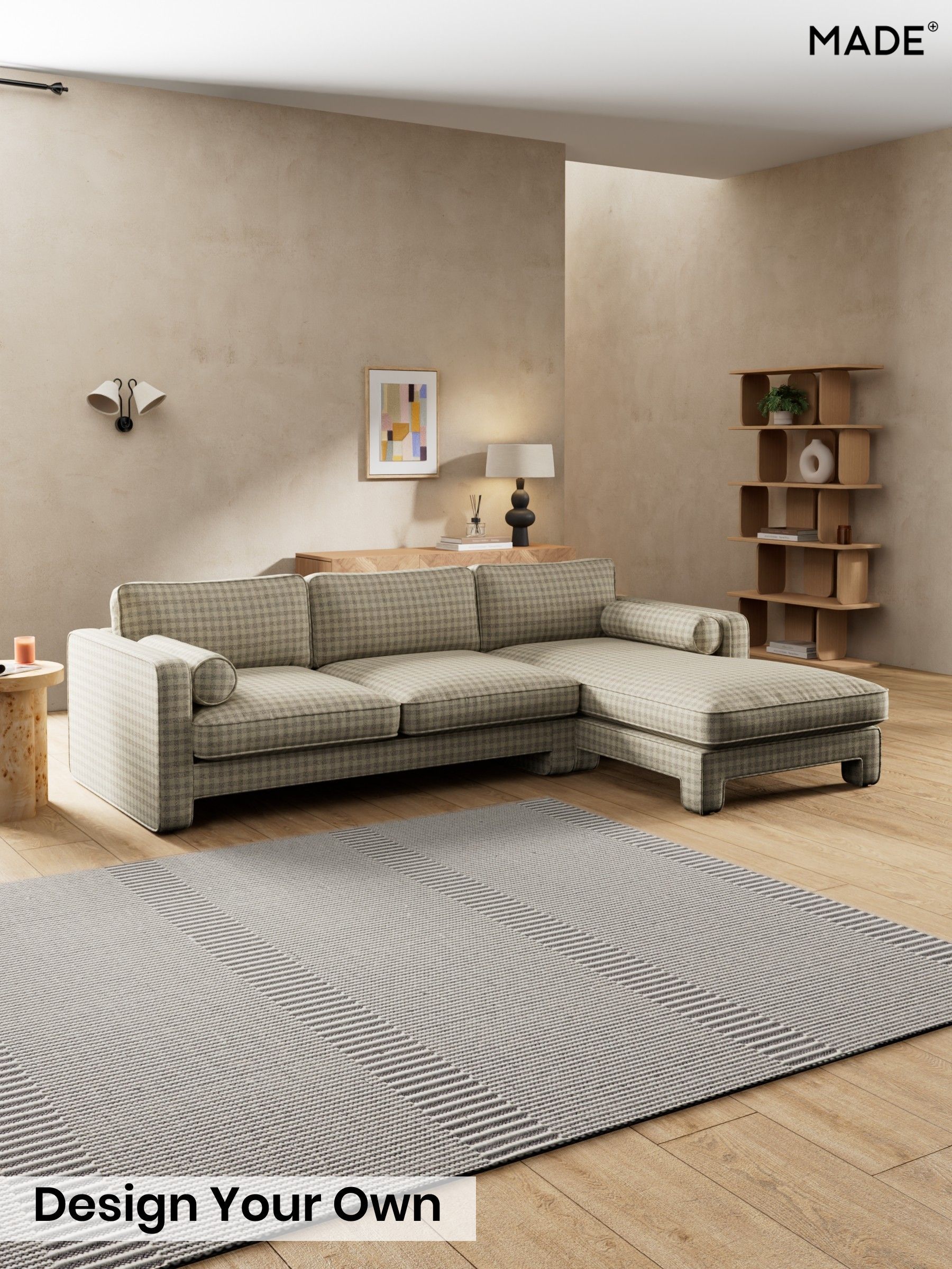 Declan Check/Natural and Black - Holloway By Made