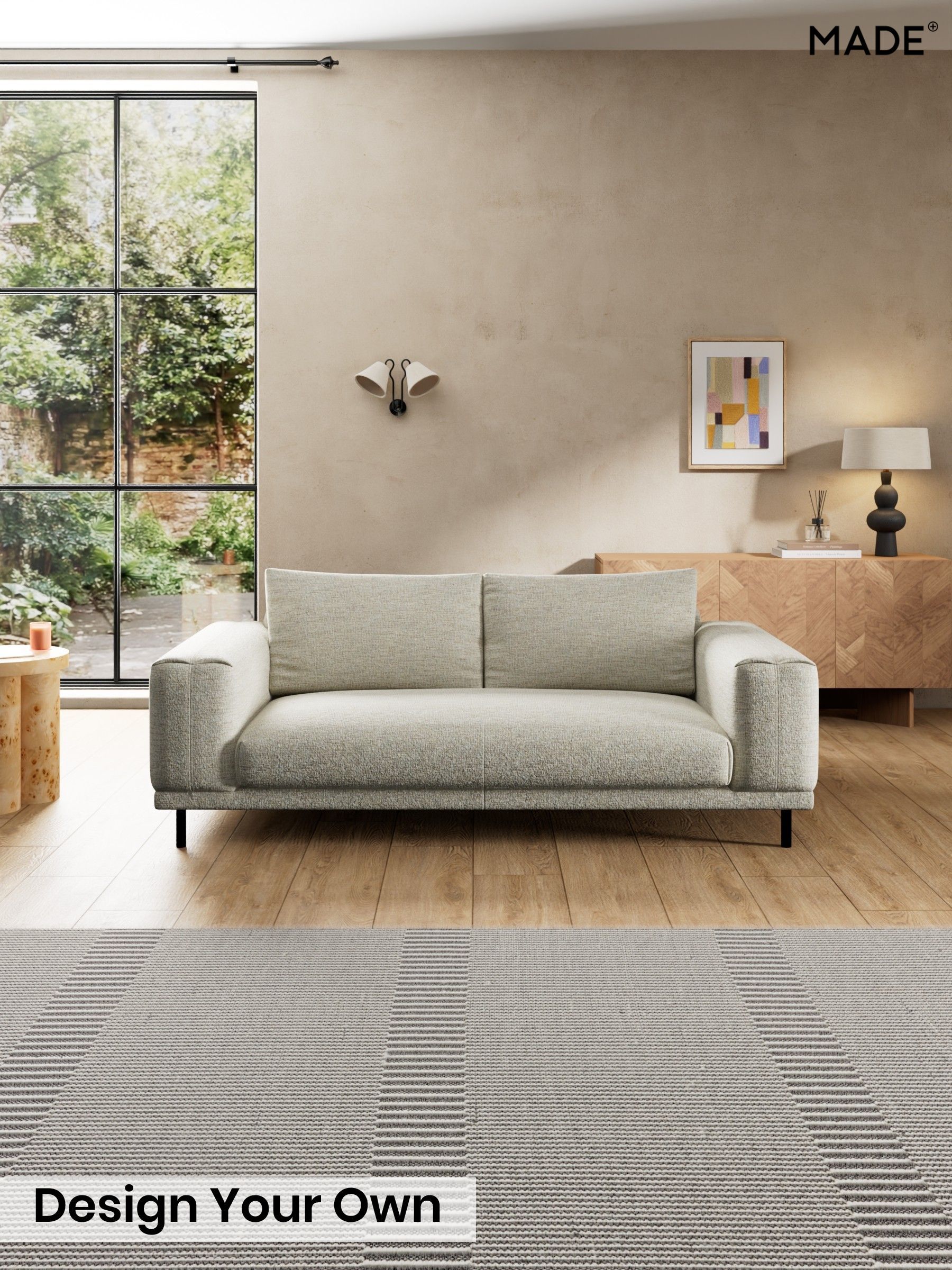 Boucle Textured Weave/Light Natural - Odin By Made