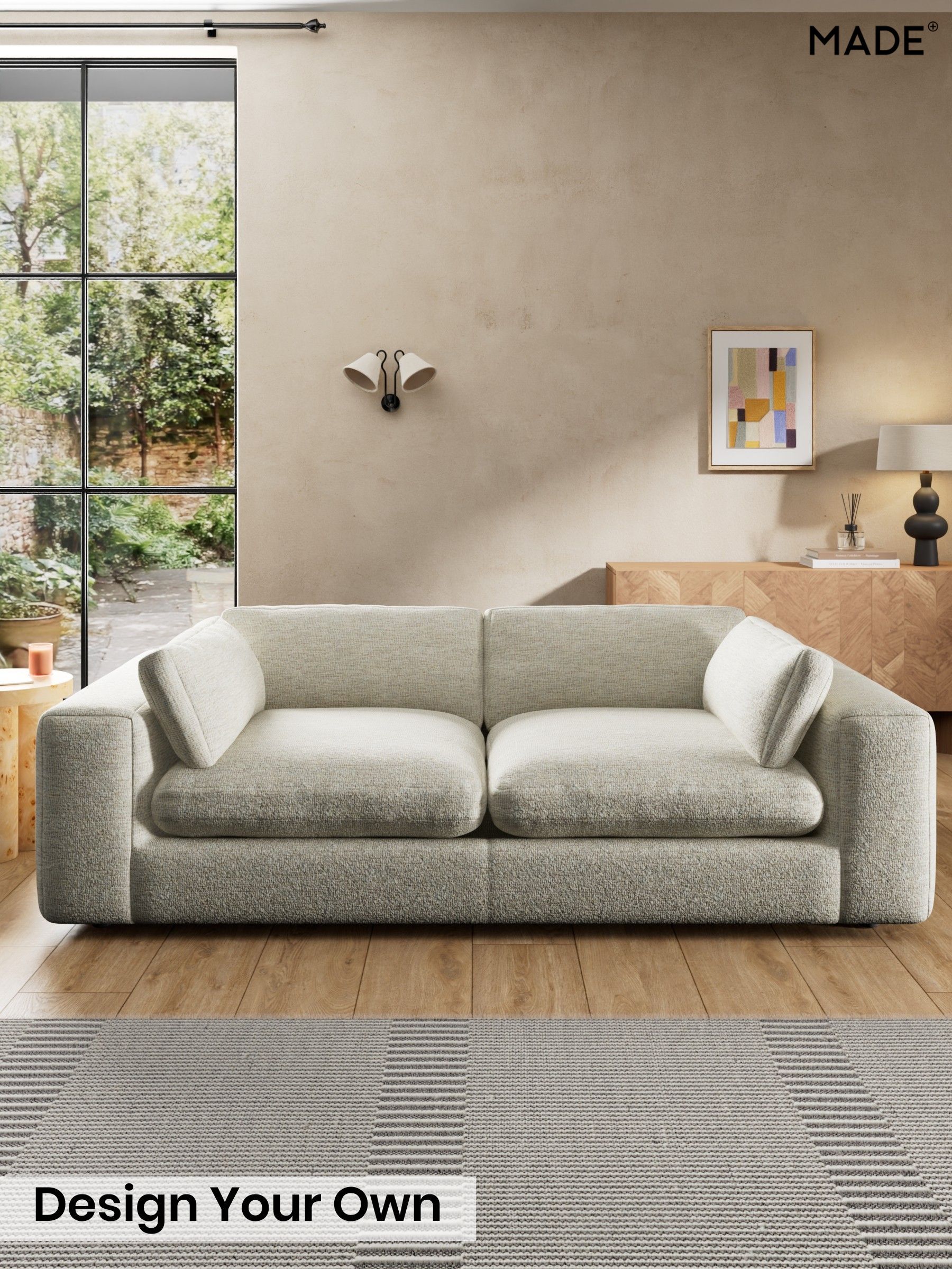 Boucle Textured Weave/Light Natural - Alec By Made
