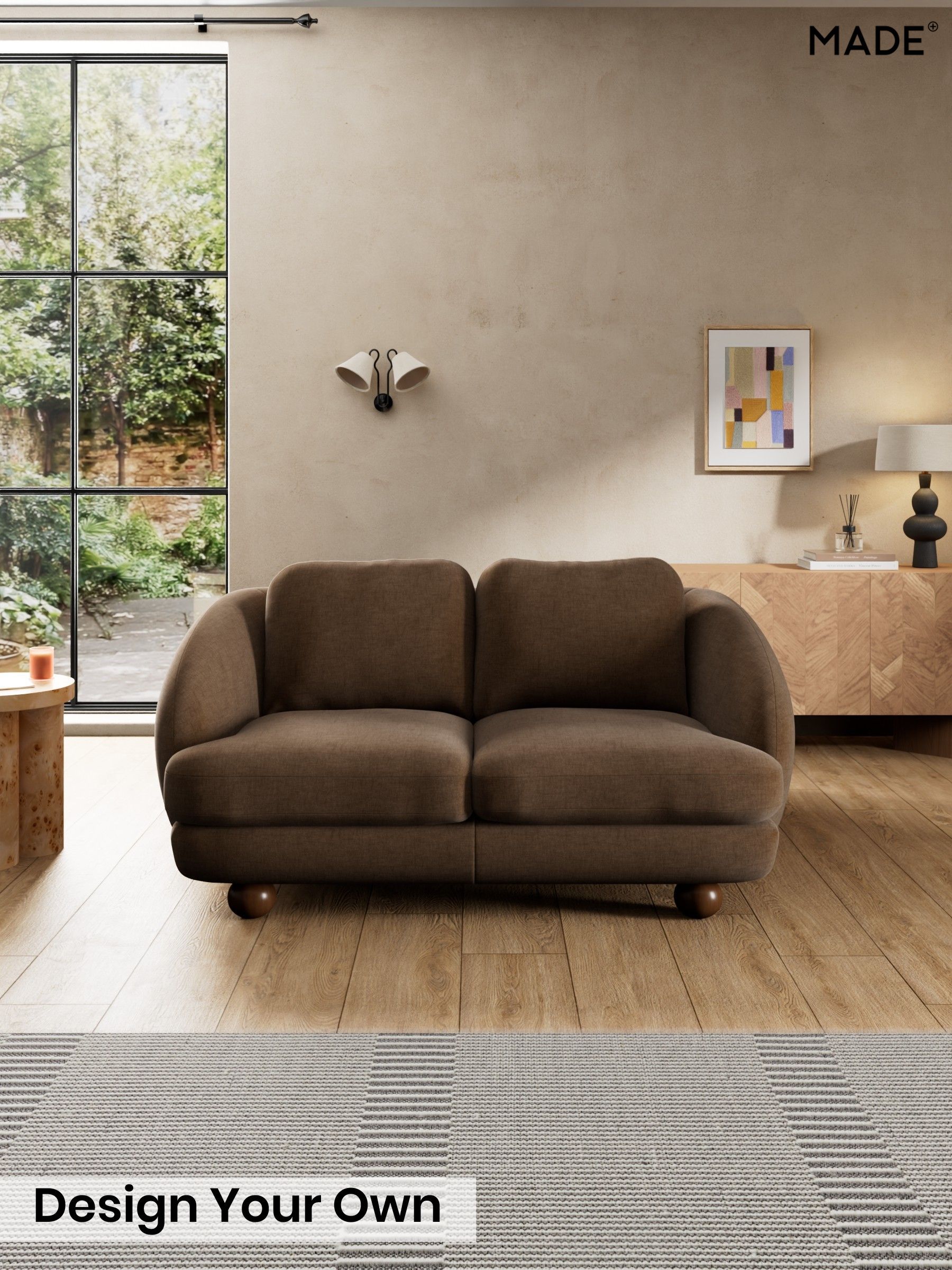 Etched Chenille/Cocoa Brown - Madris By Made