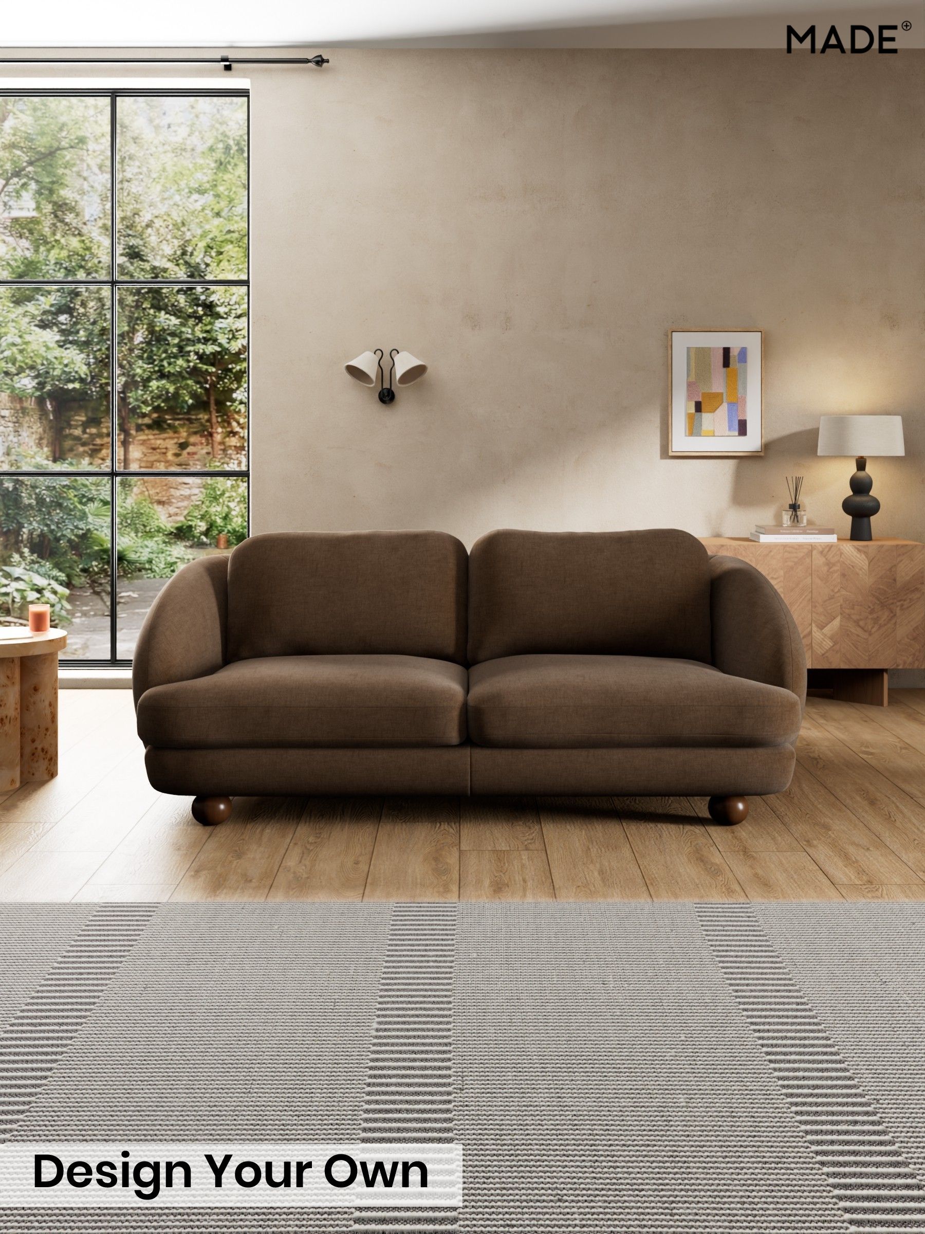 Etched Chenille/Cocoa Brown - Madris By Made
